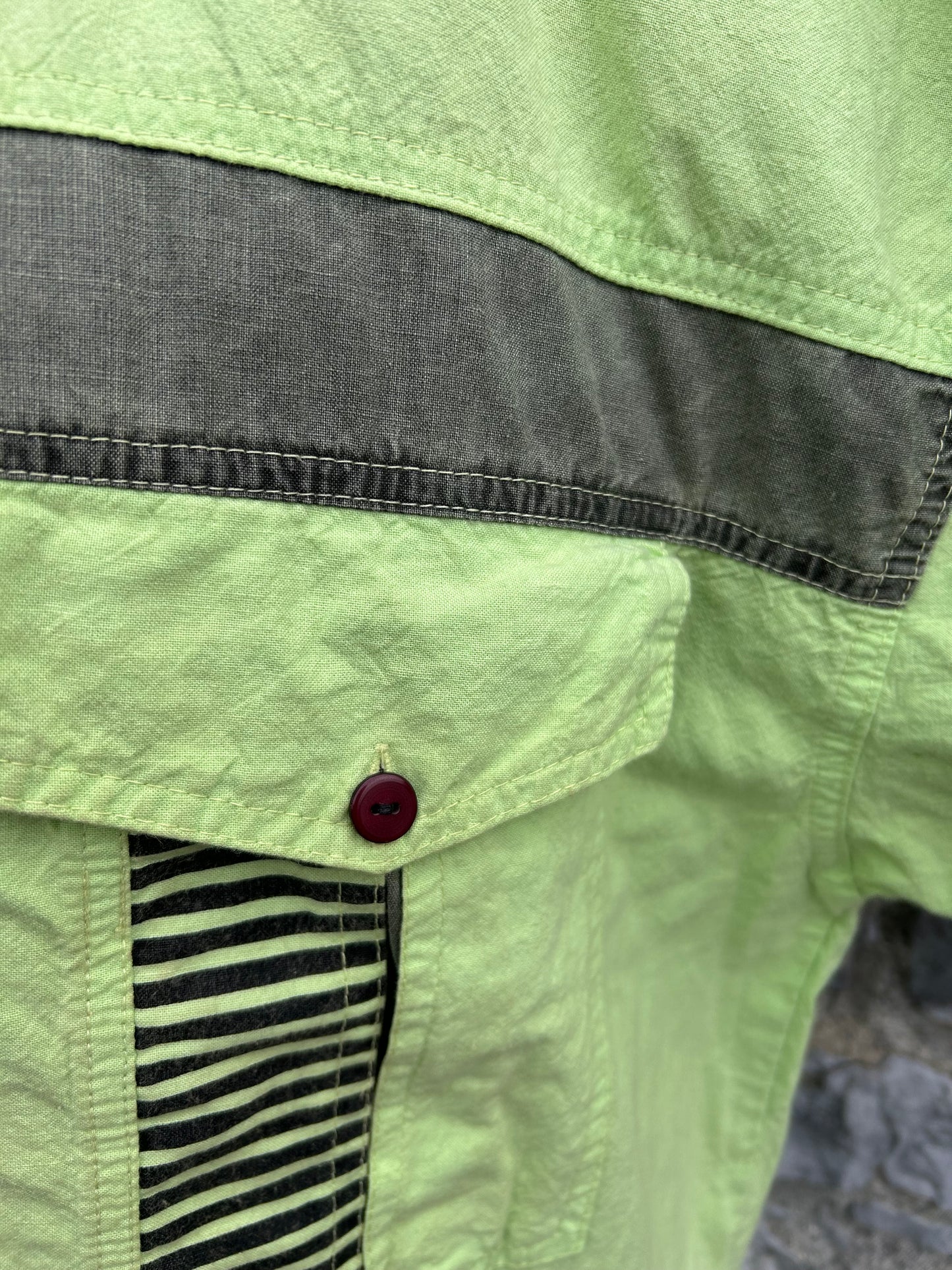 80s green polo top