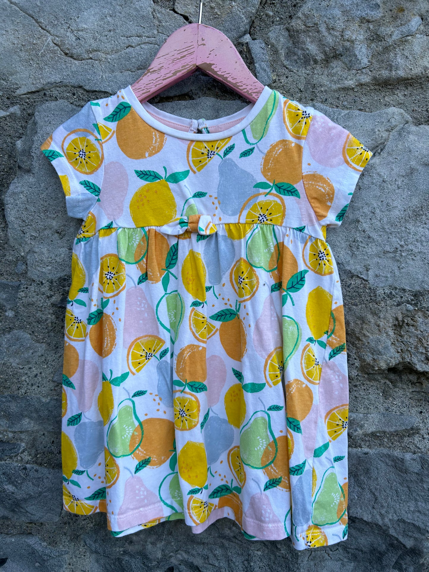 Fruit white dress 12-18m (80-86cm)