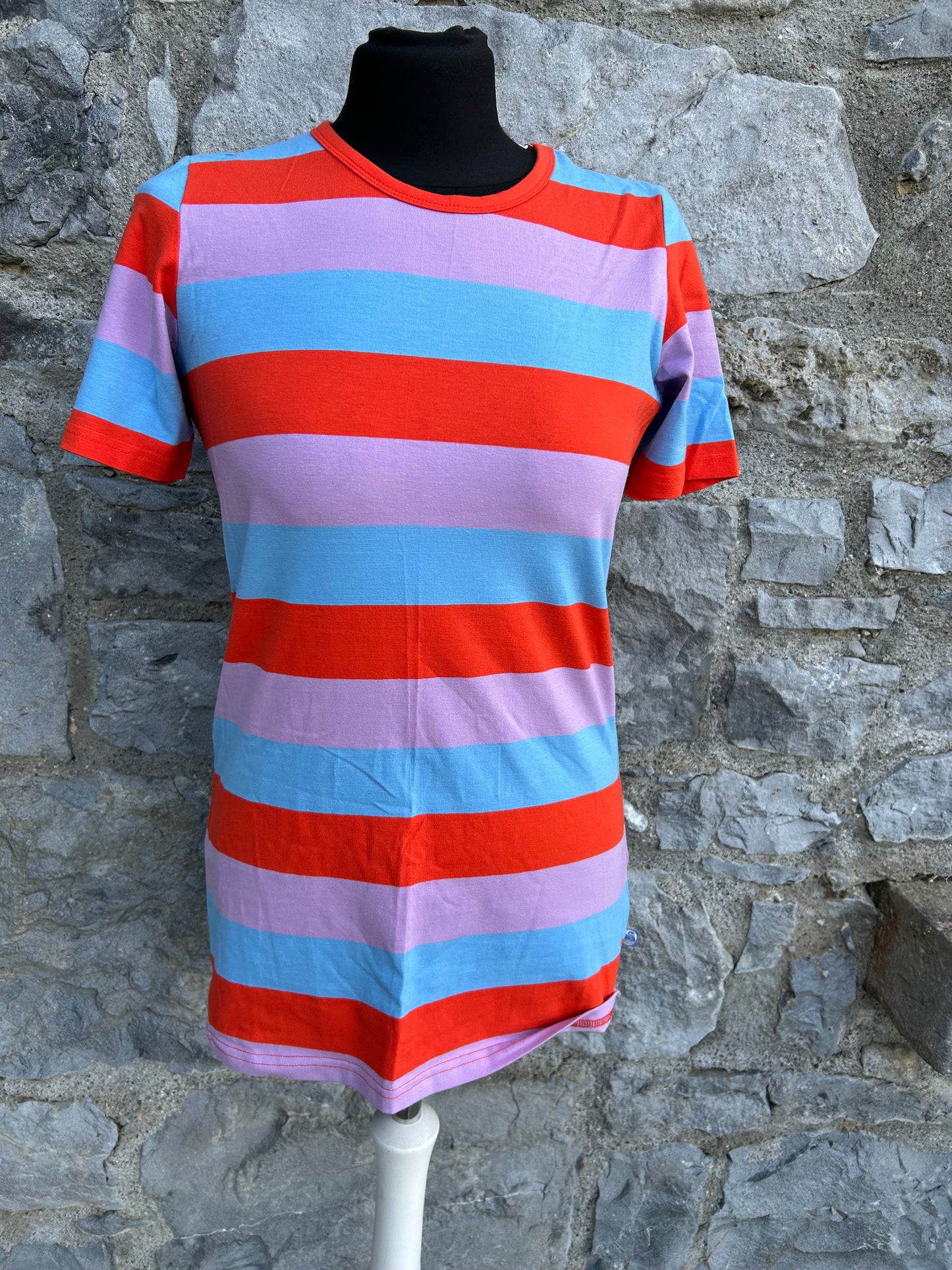 Pink&red stripy T-shirt uk 8