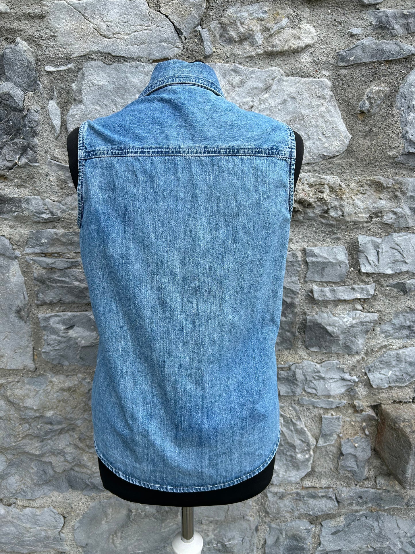90s denim sleeveless shirt uk 6-8