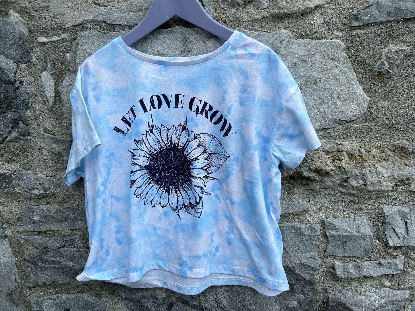 Let love grow tie dye T-shirt 11-12y (146-152cm)