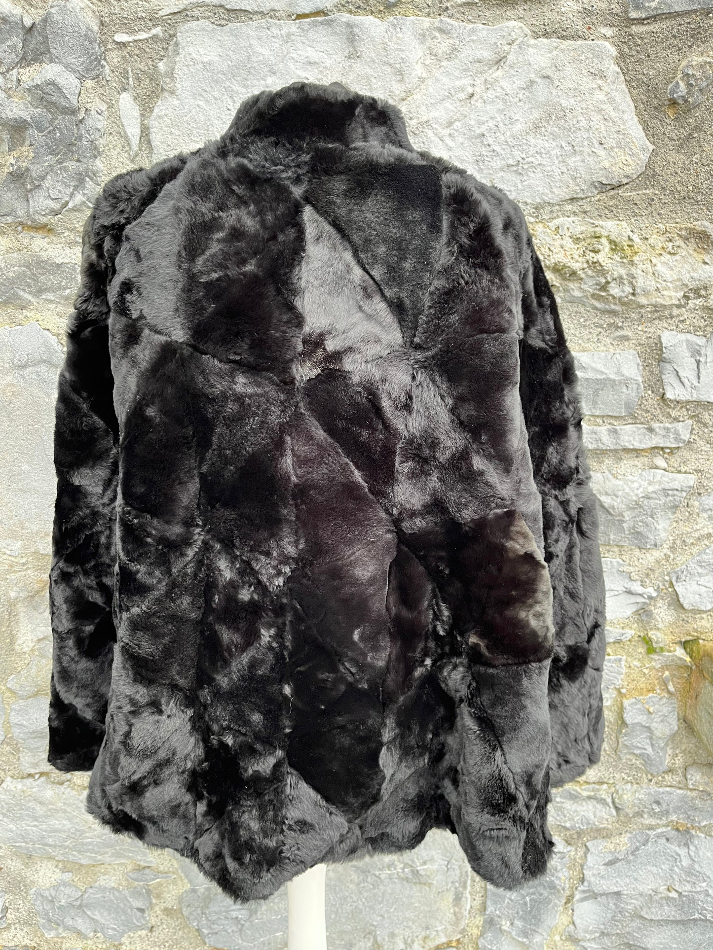 Black faux fur cape free size