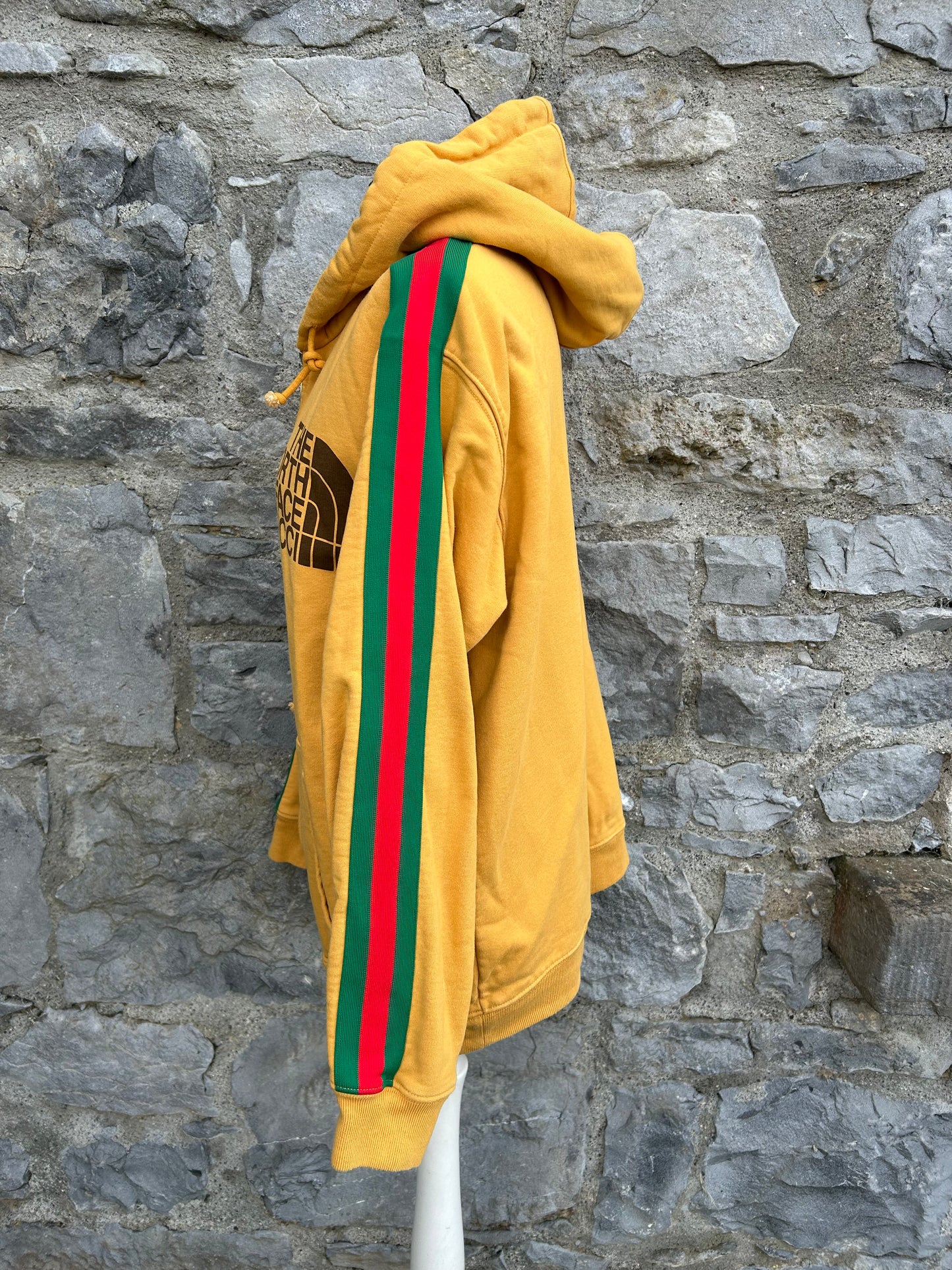 The North Face x Gucci Web Print Cotton Sweatshirt 'Yellow' Medium