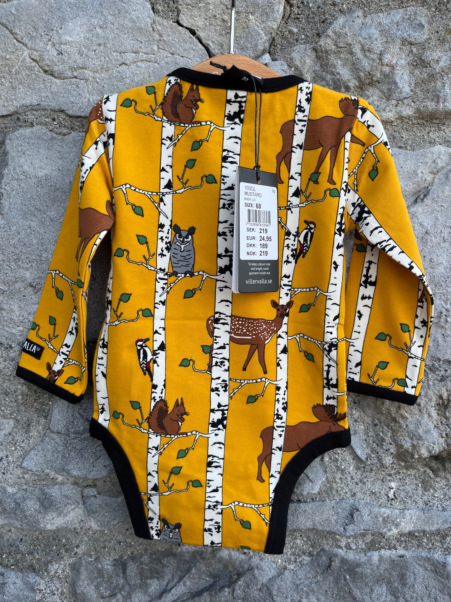 Nordic animals yellow vest 3-6m (62-68cm)