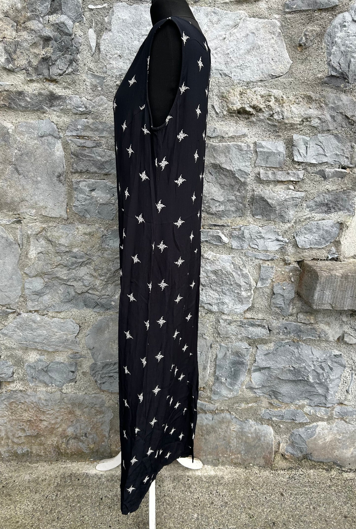 90s stars black maxi dress uk 12-14