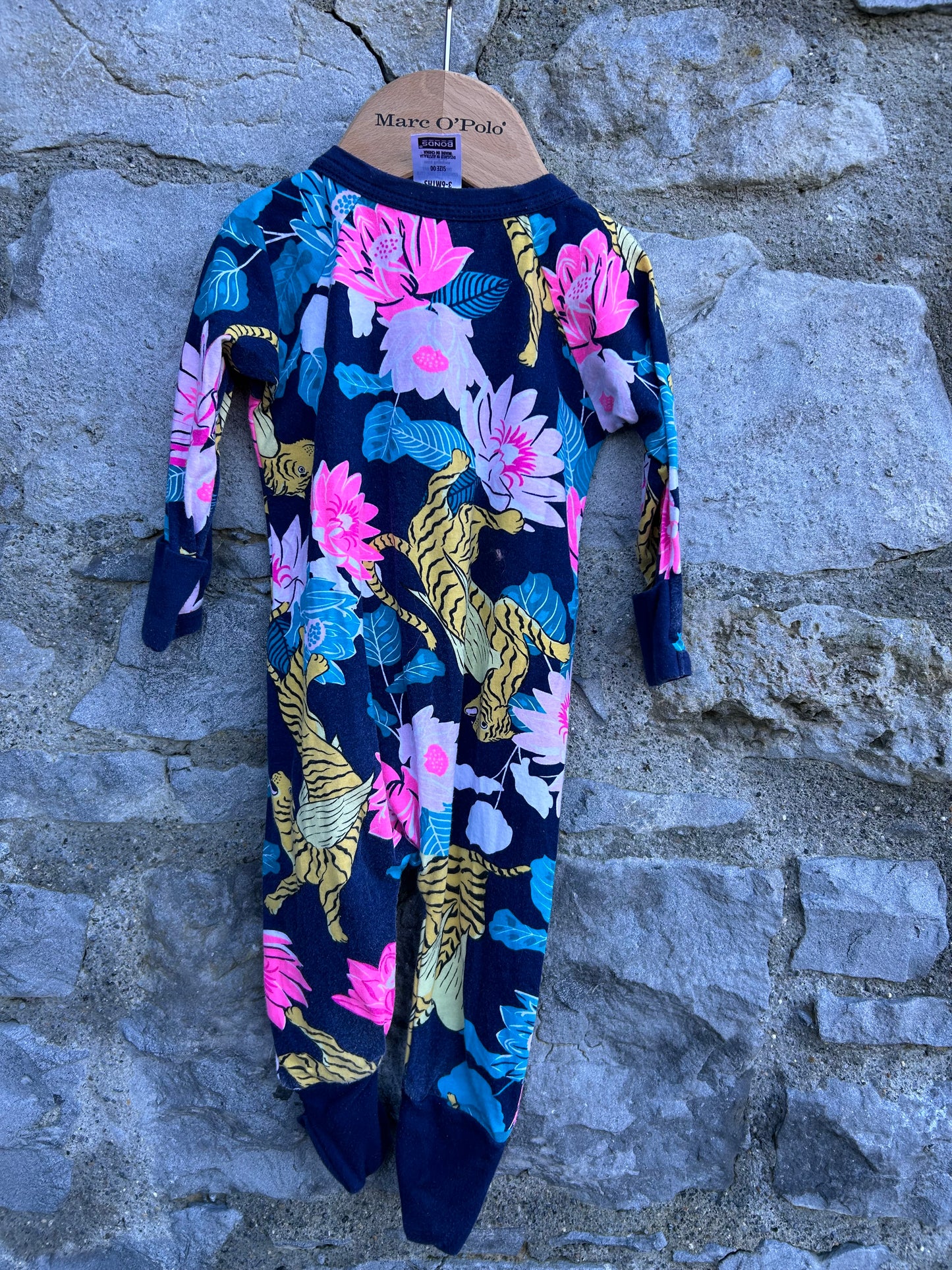 Tropical flowers onesie 3-6m (62-68cm)