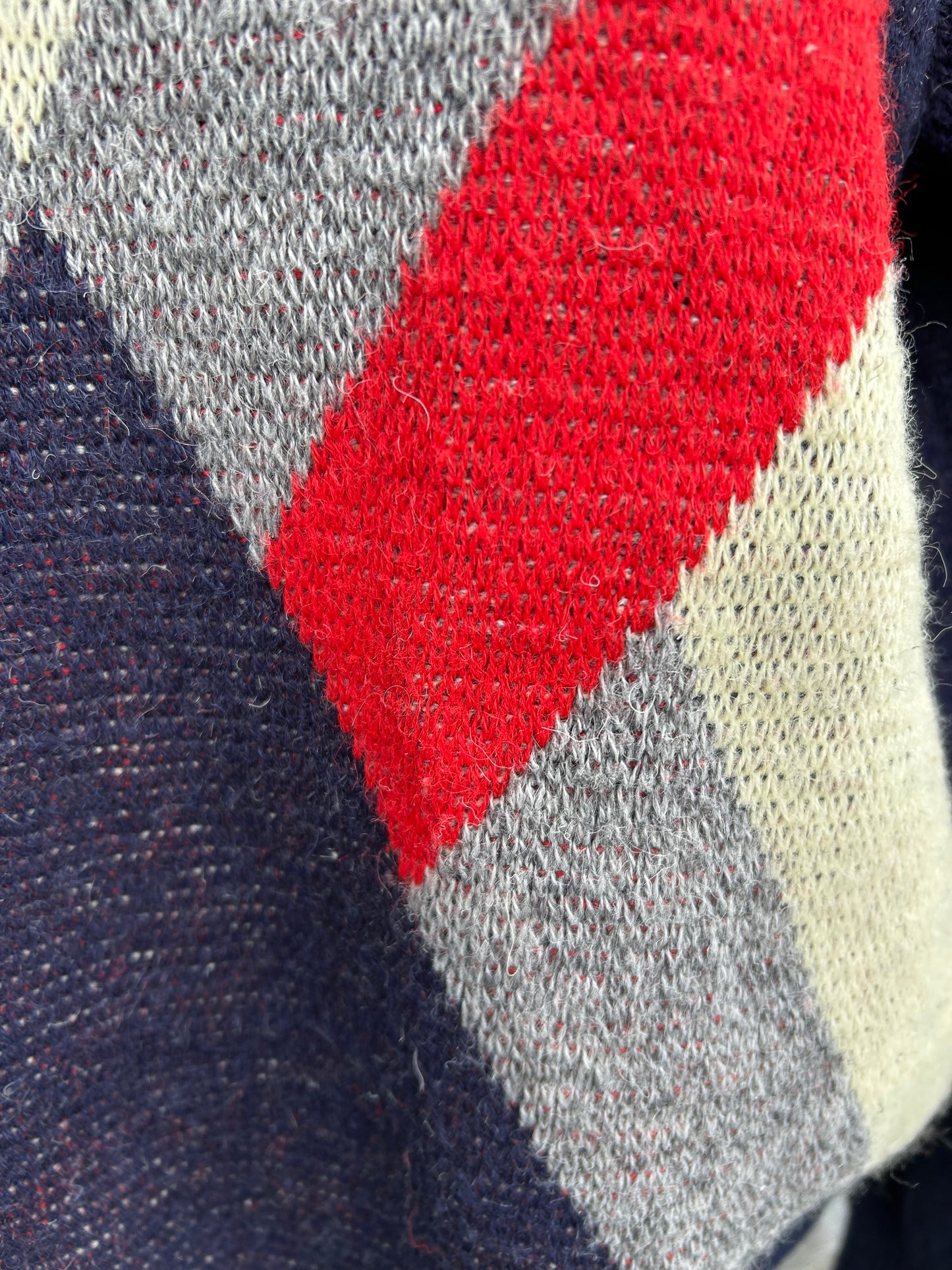 80s Navy&red jumper S/M