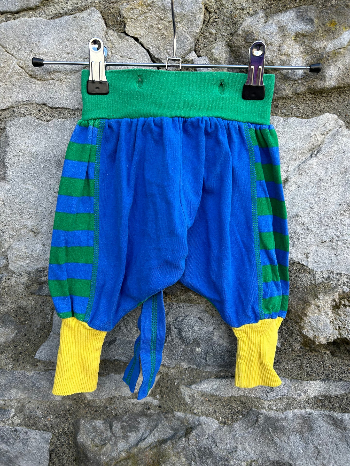 80s blue&green dungarees 0-3m (56-62cm)