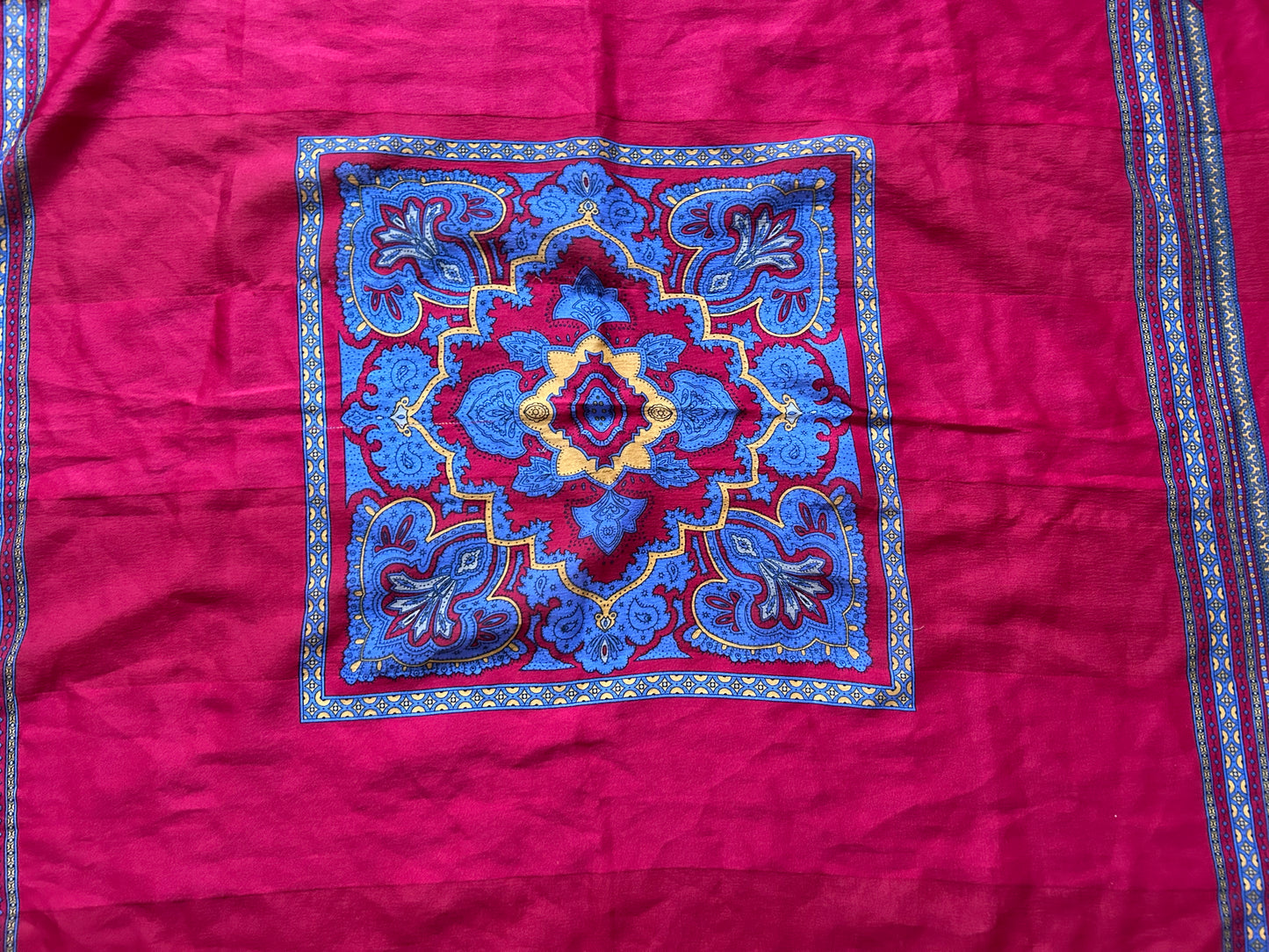 Burgundy blue scarf