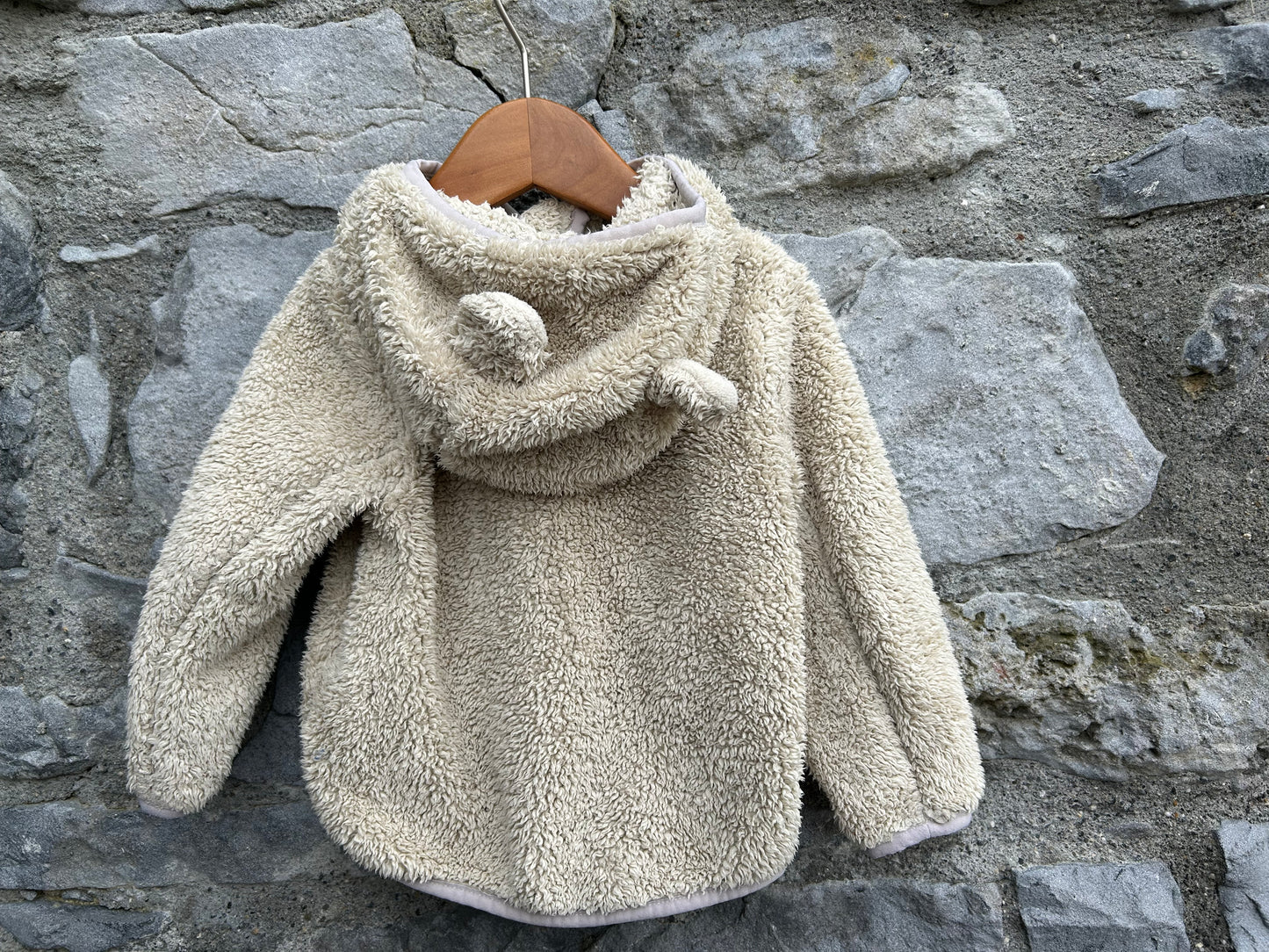 Campshire beige fleece hoodie 12-18m (80-86cm)