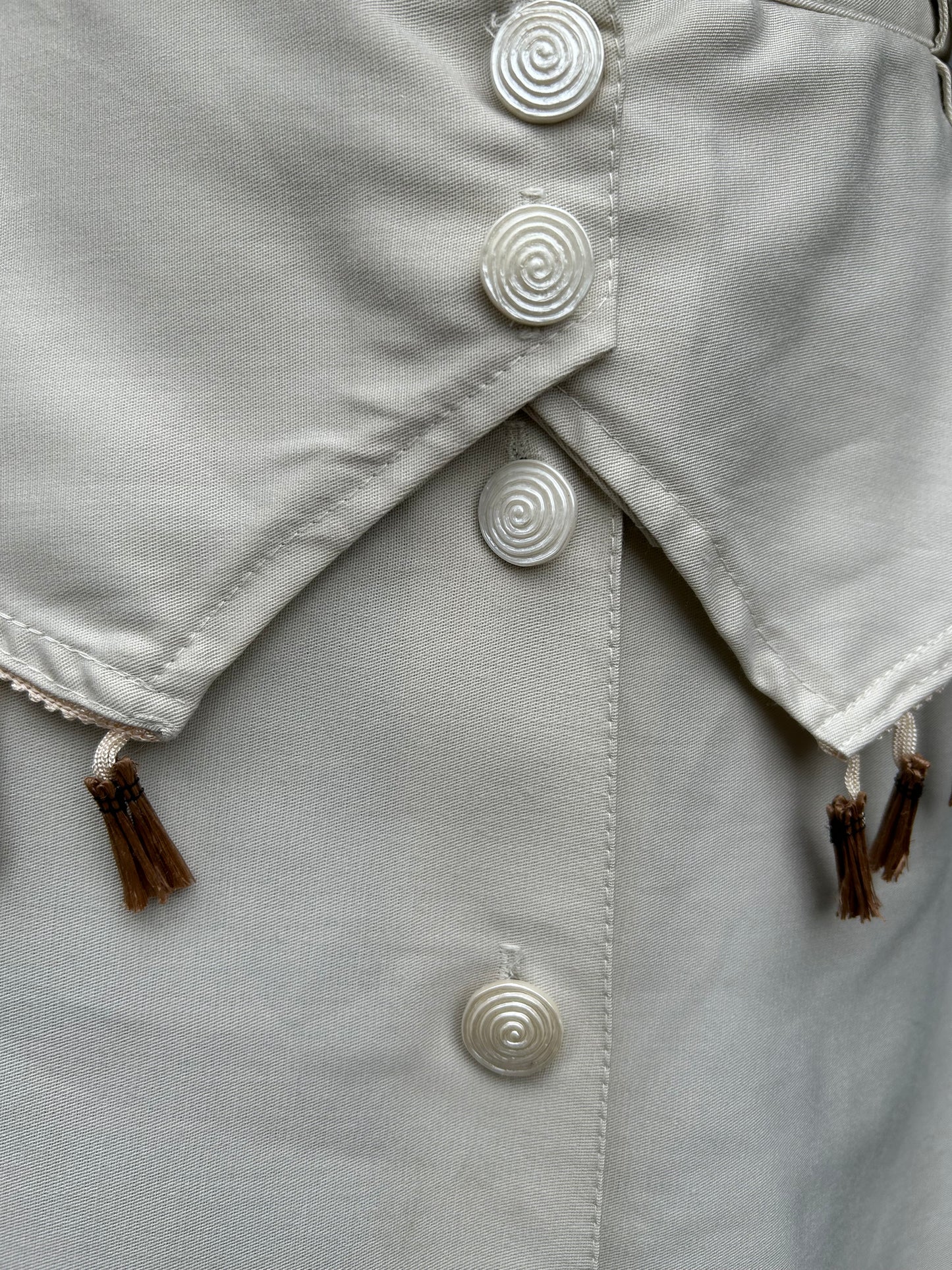 80s beige high waist skirt uk 6-8
