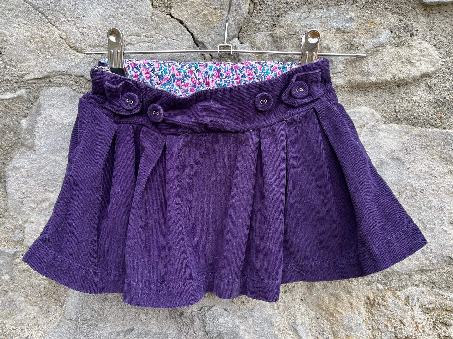 Purple cord skirt 6-12m (68-80cm)