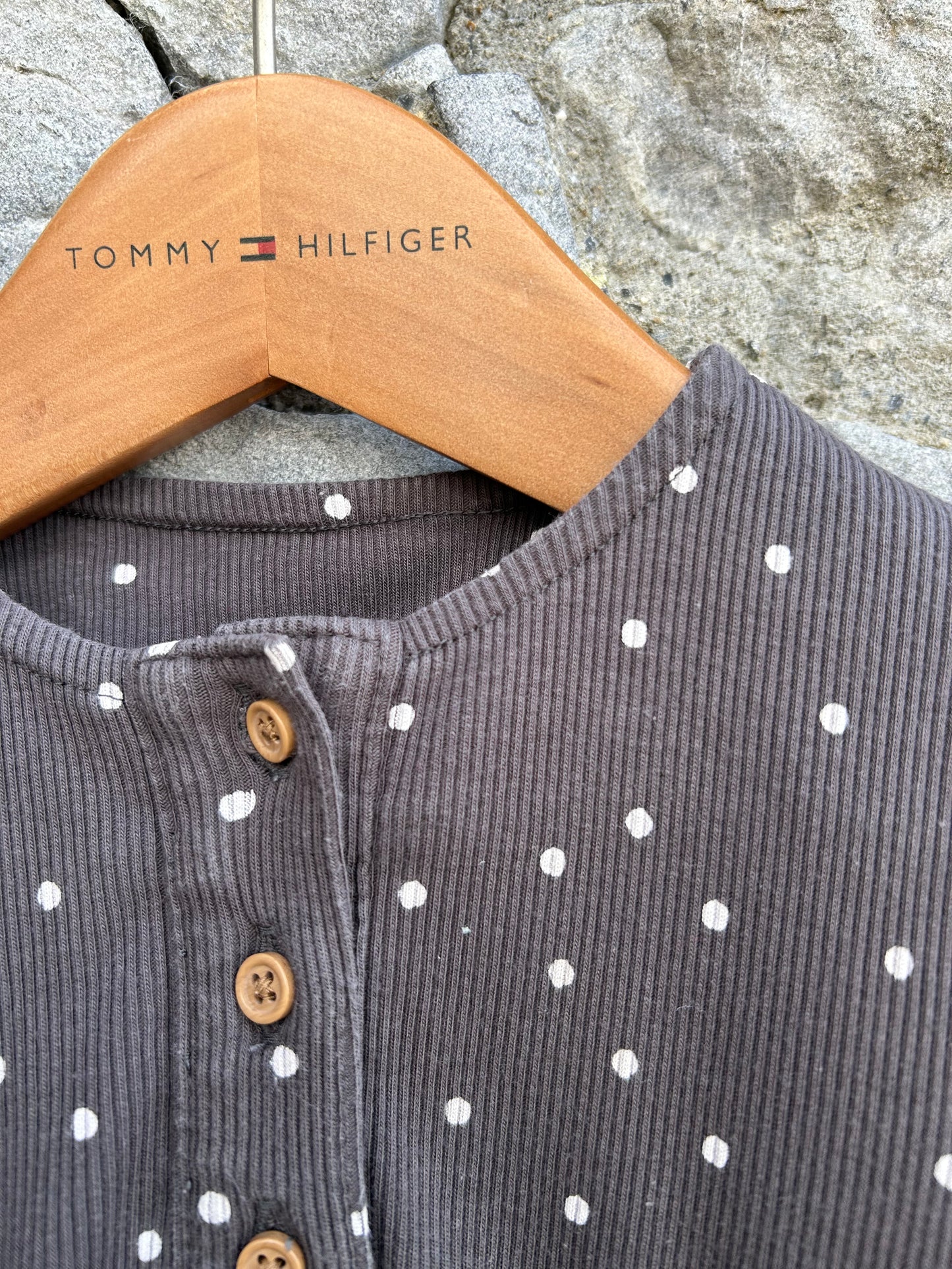 Charcoal spotty dress 18-24m (86-92cm)