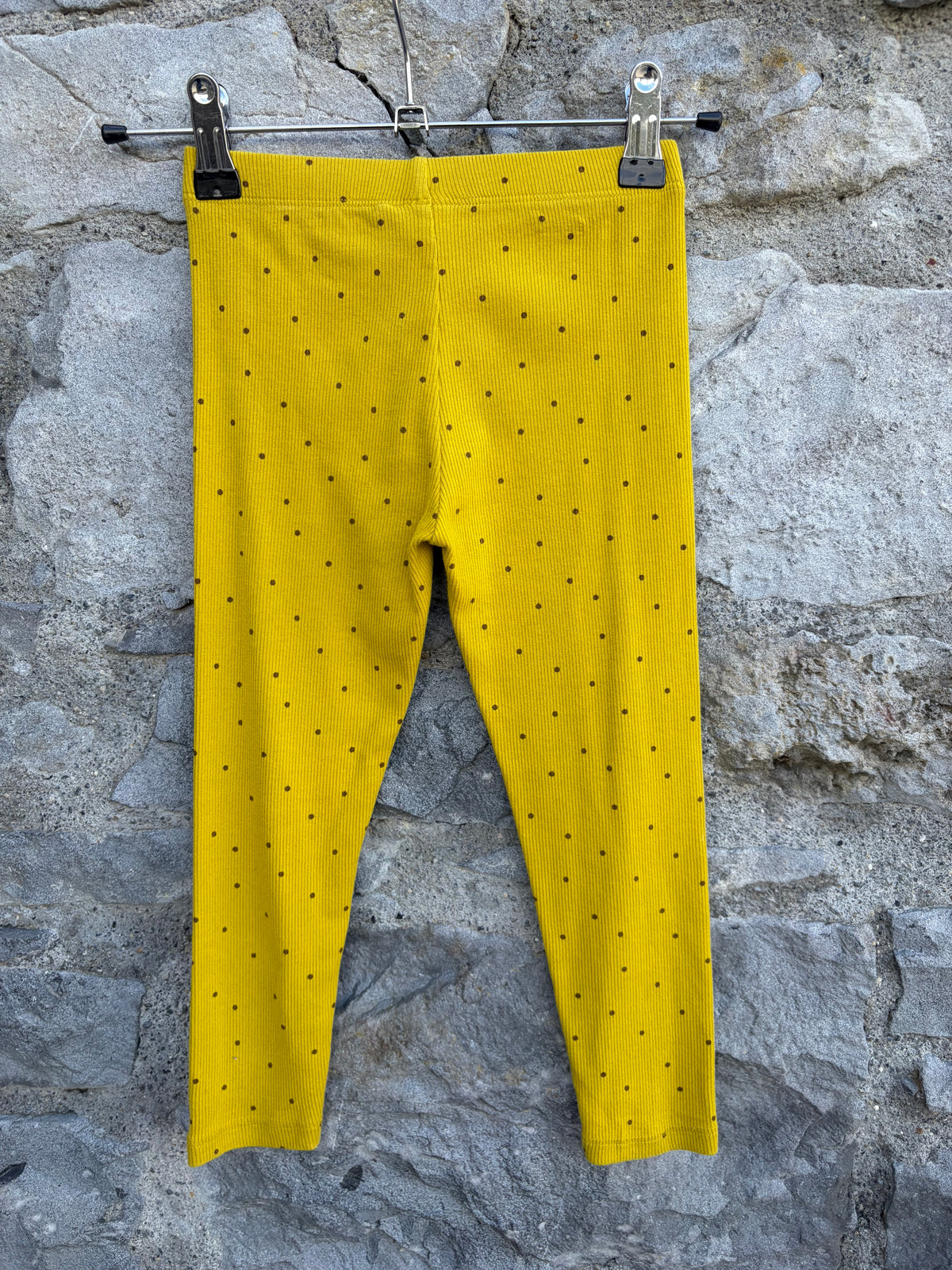Mustard spotty leggings 3-4y (98-104cm)