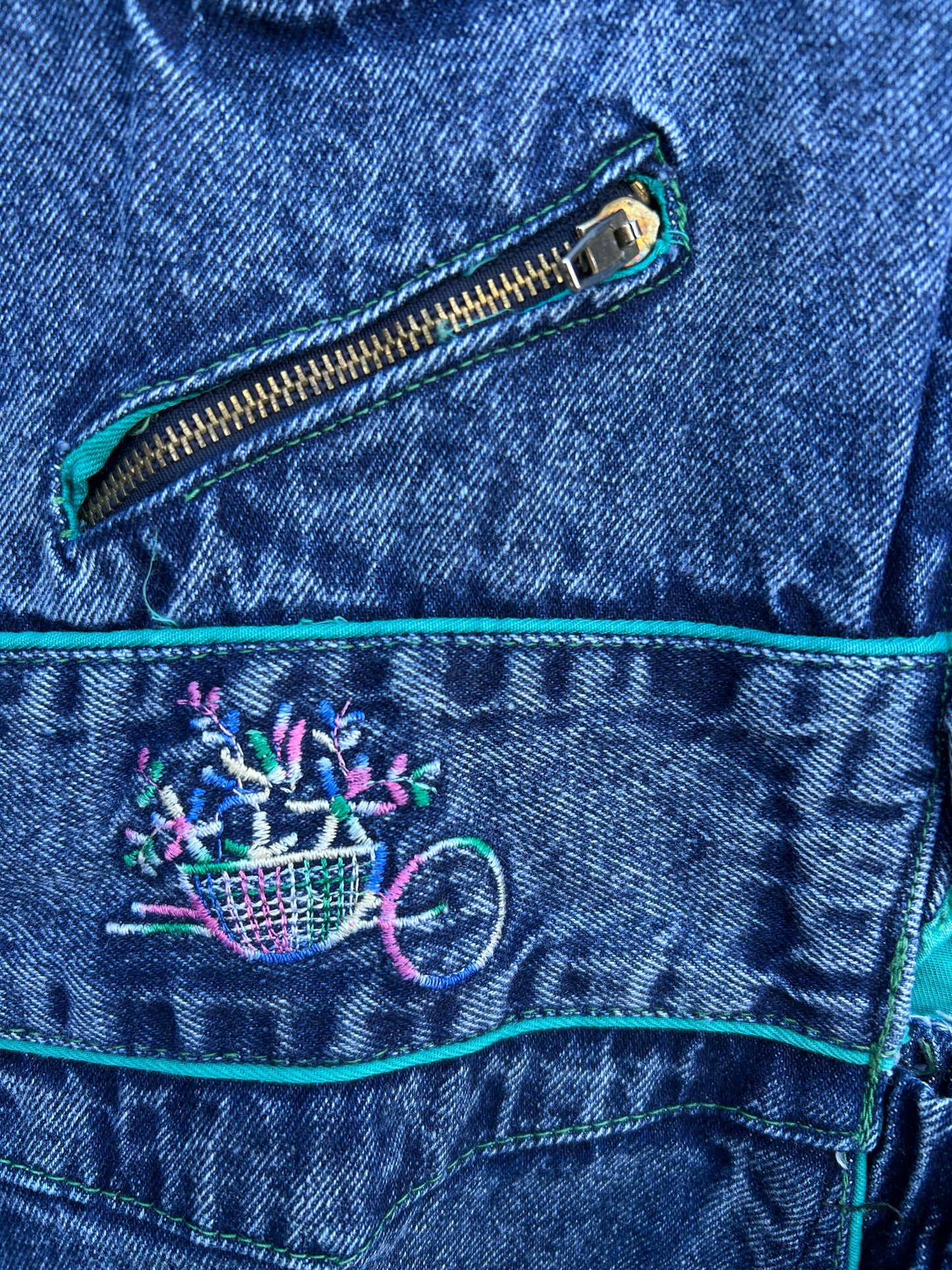 80s denim pinafore 8-9y (128-134cm)