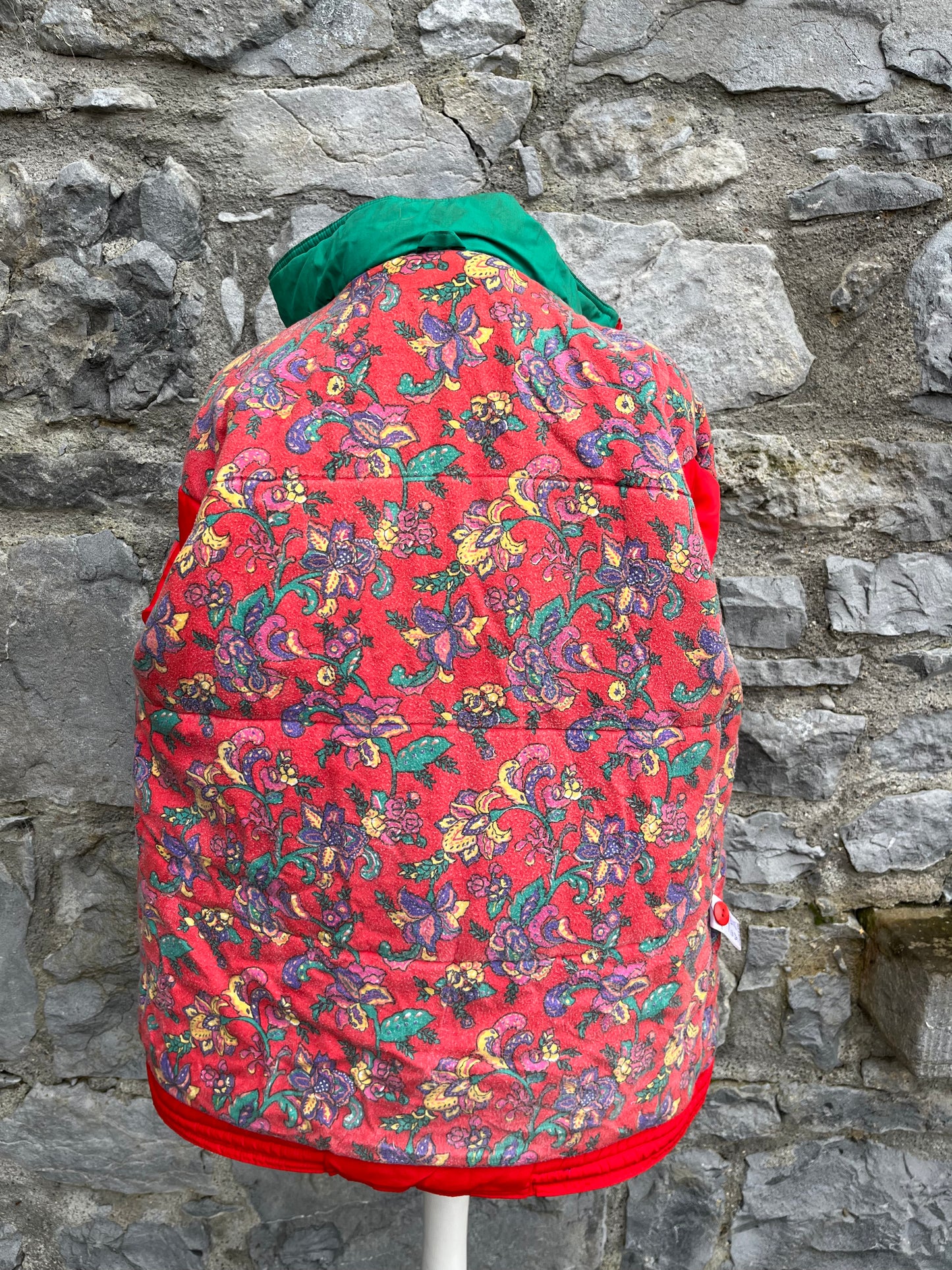80s red embroidered jacket 12-13y (152-158cm)