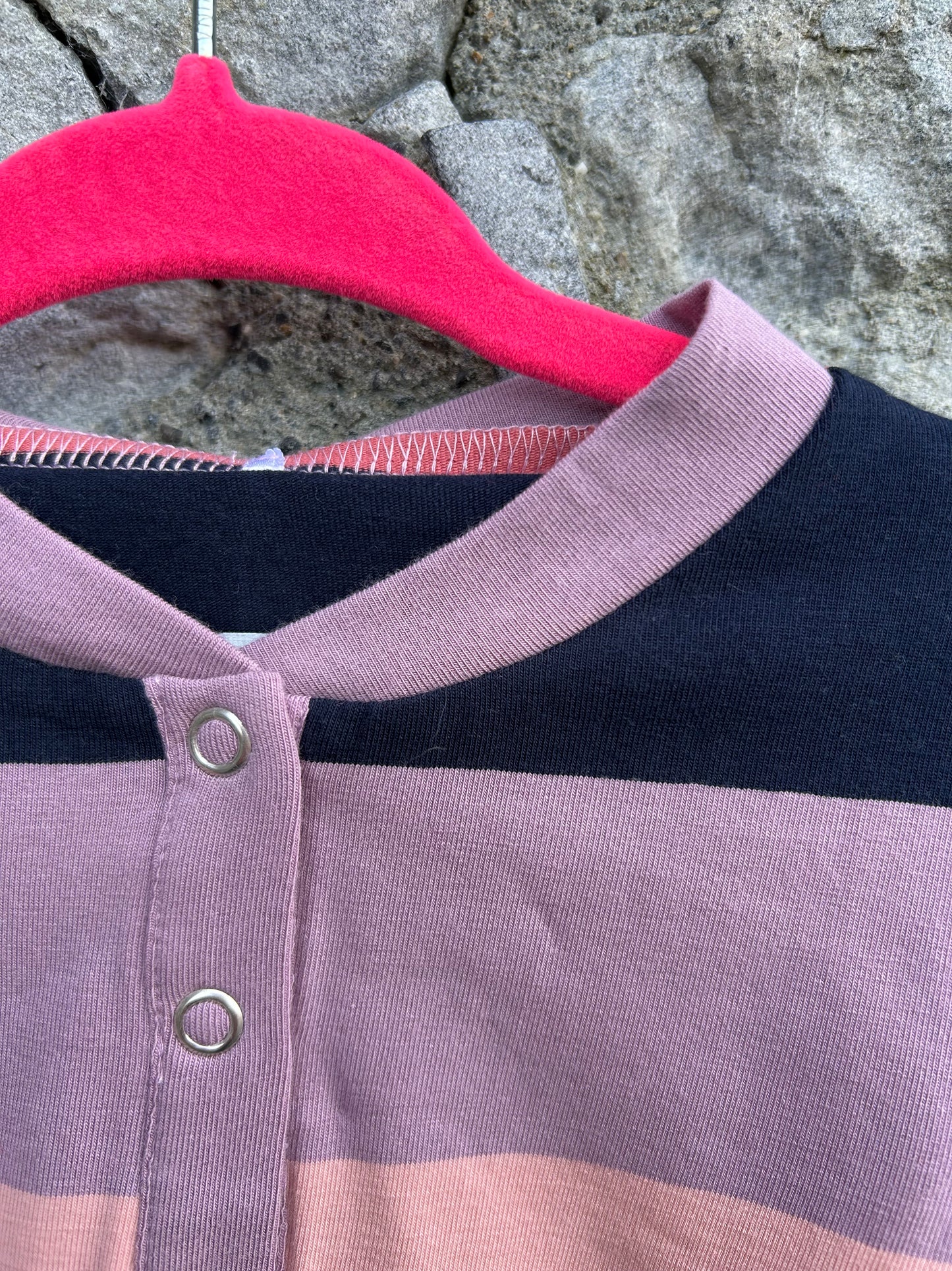 Pink stripy top 12-18m (80-86cm)