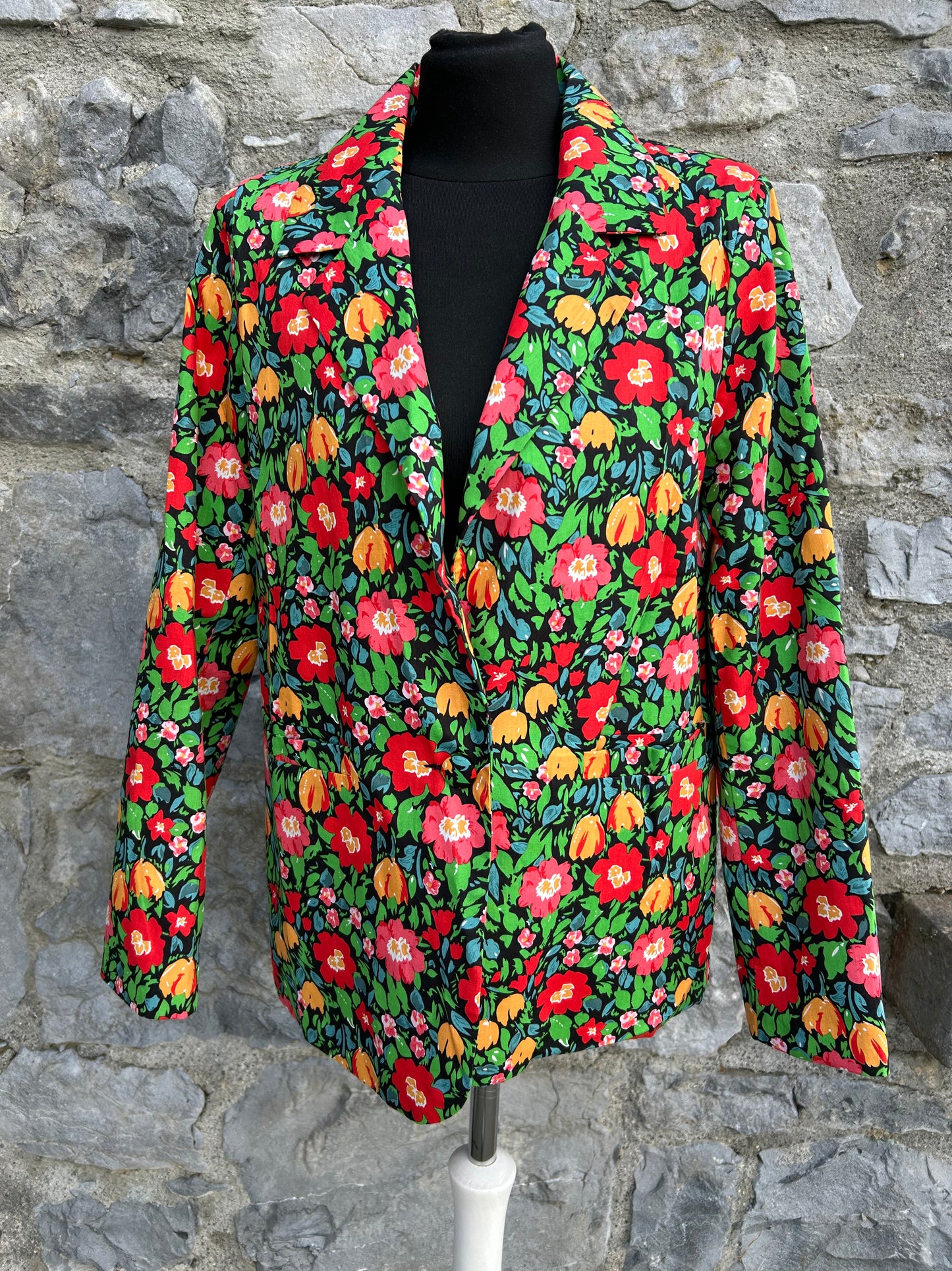 Colourful spring flowers jacket uk 12
