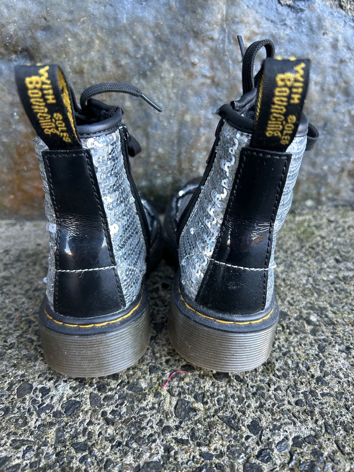 Silver sequin boots uk 11 (eu 29)
