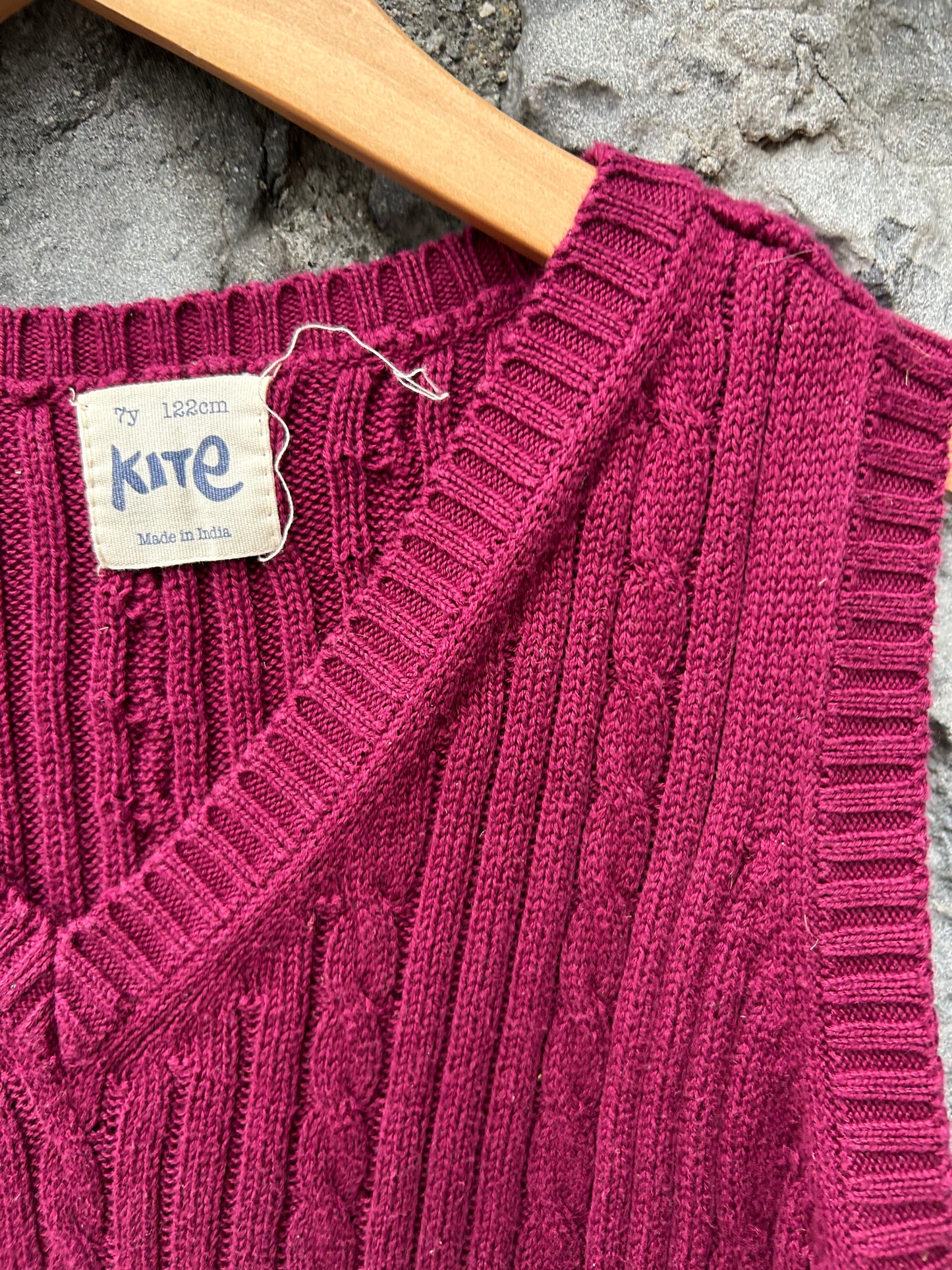 Purple&grey gilet 7y (122cm)