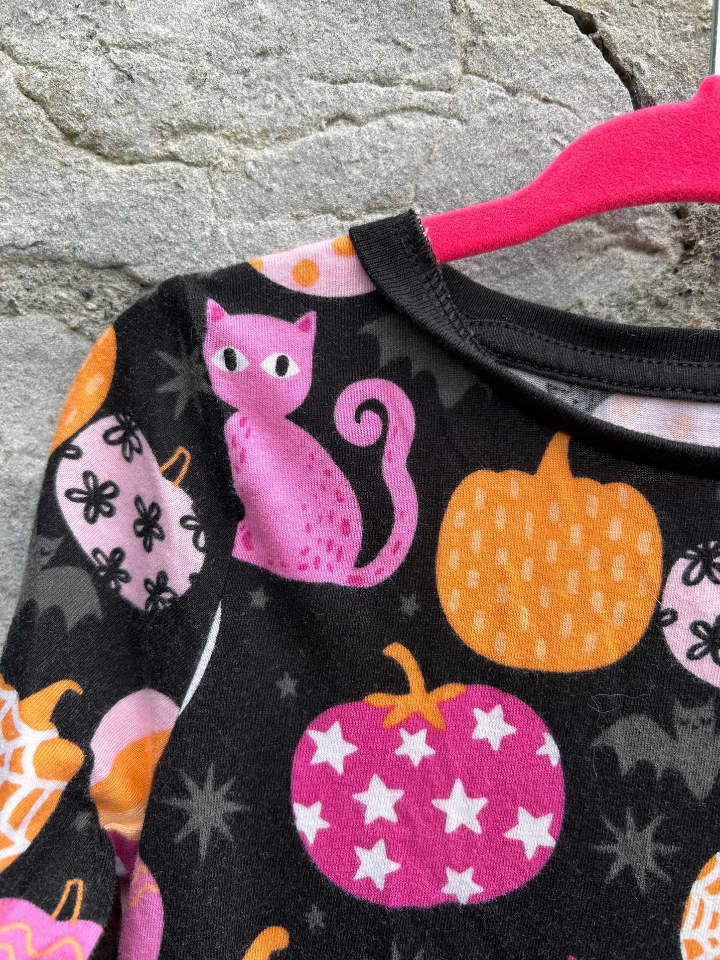 Halloween print black dress 3-4y (98-104cm)