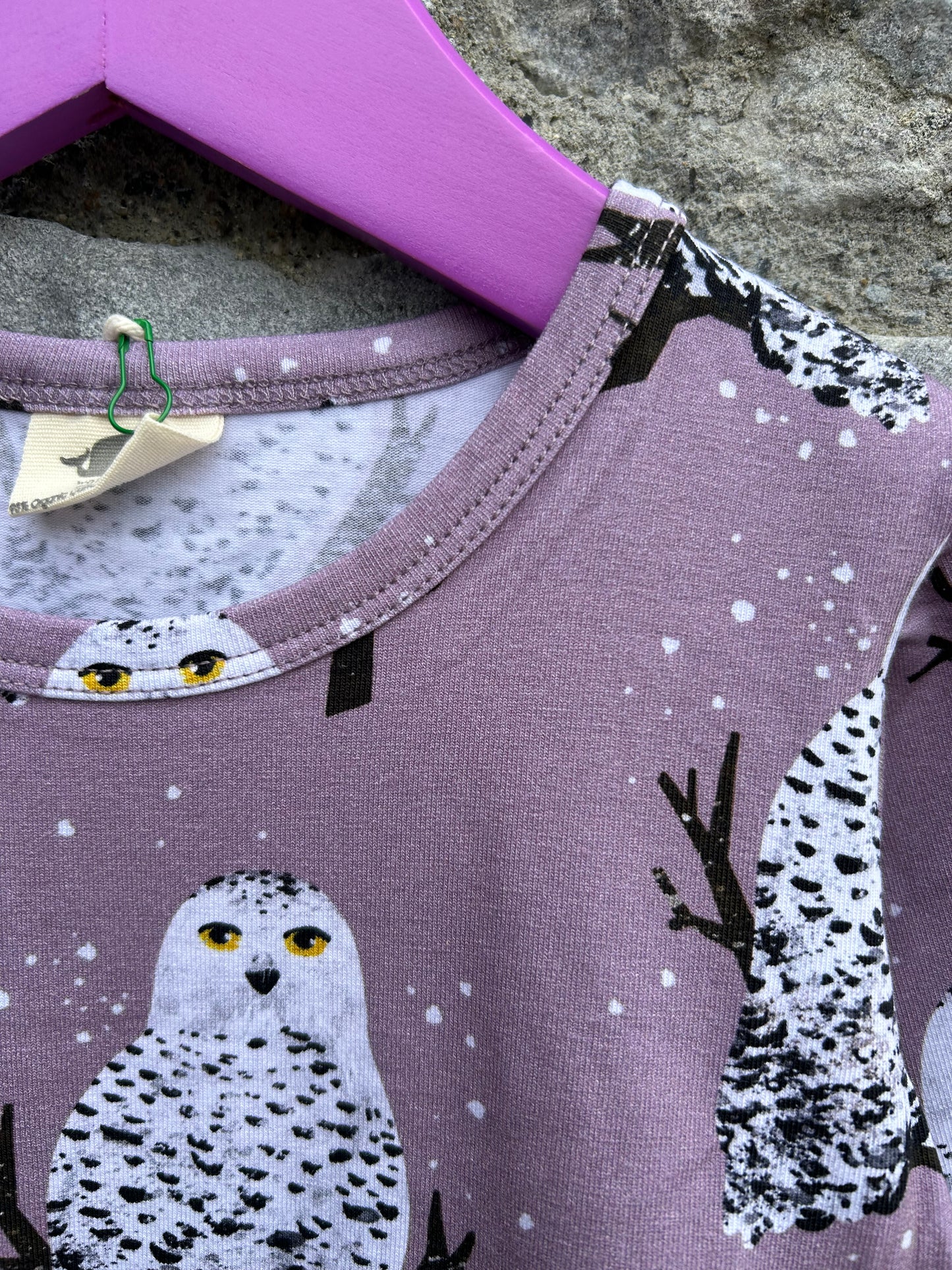Snow owl pink dress 2-3y (92-98cm)