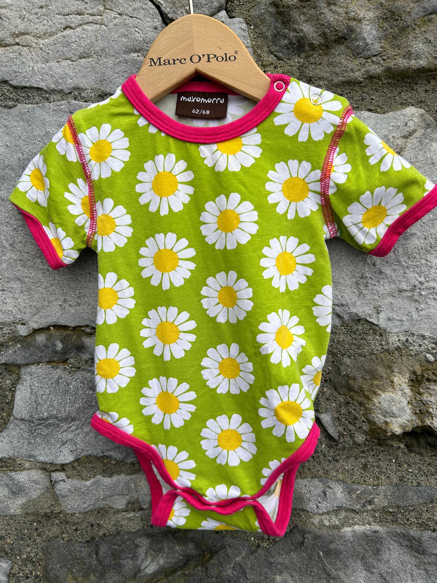 Green daisies vest 3-6m (62-68cm)