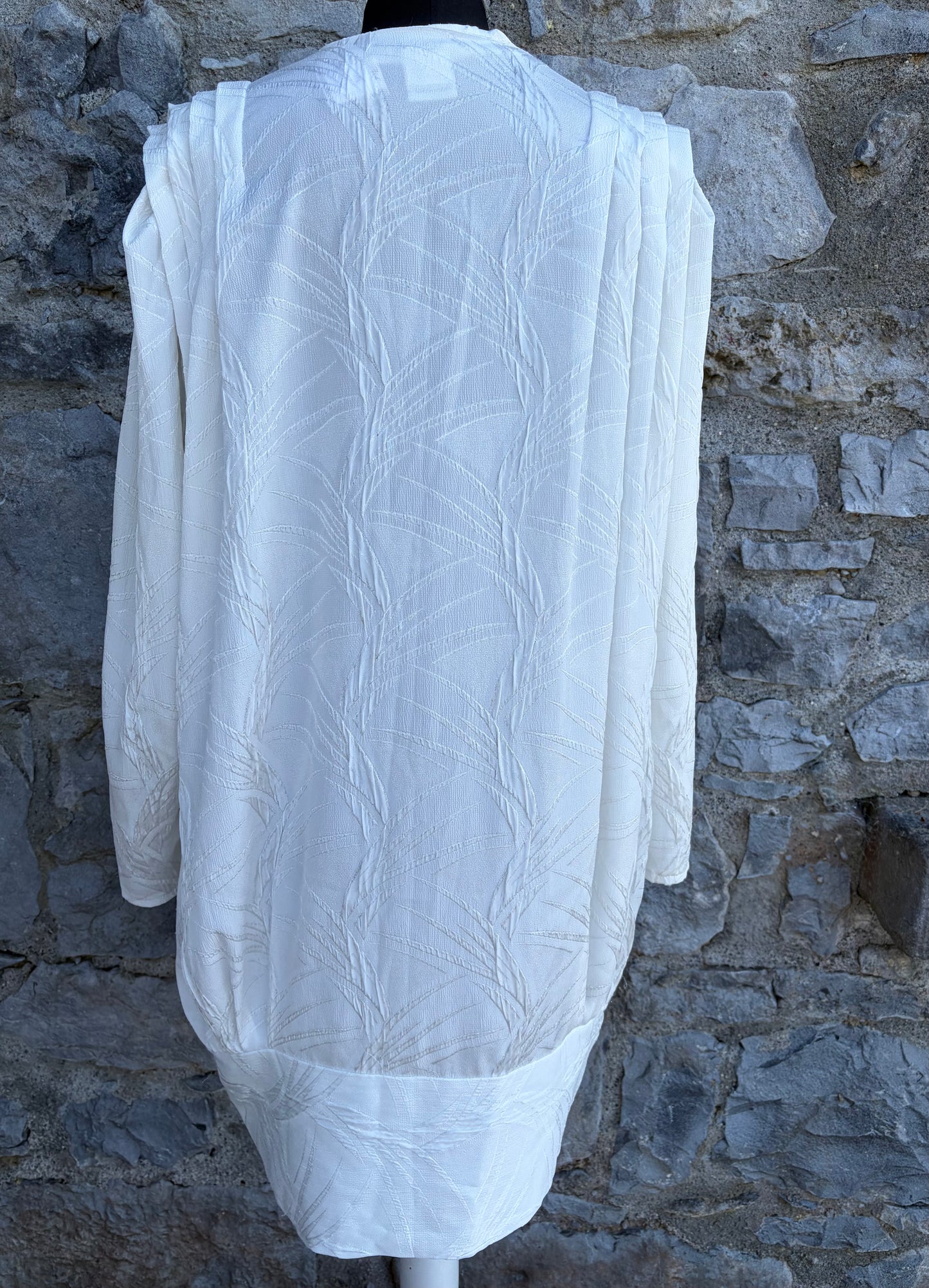 80s white tunic uk 16