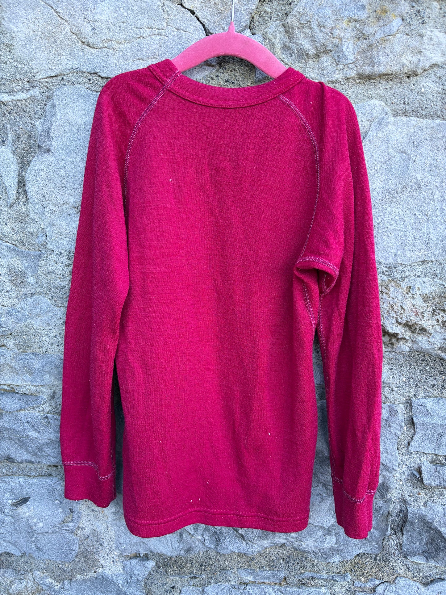 Pink merino wool top 10y (140cm)
