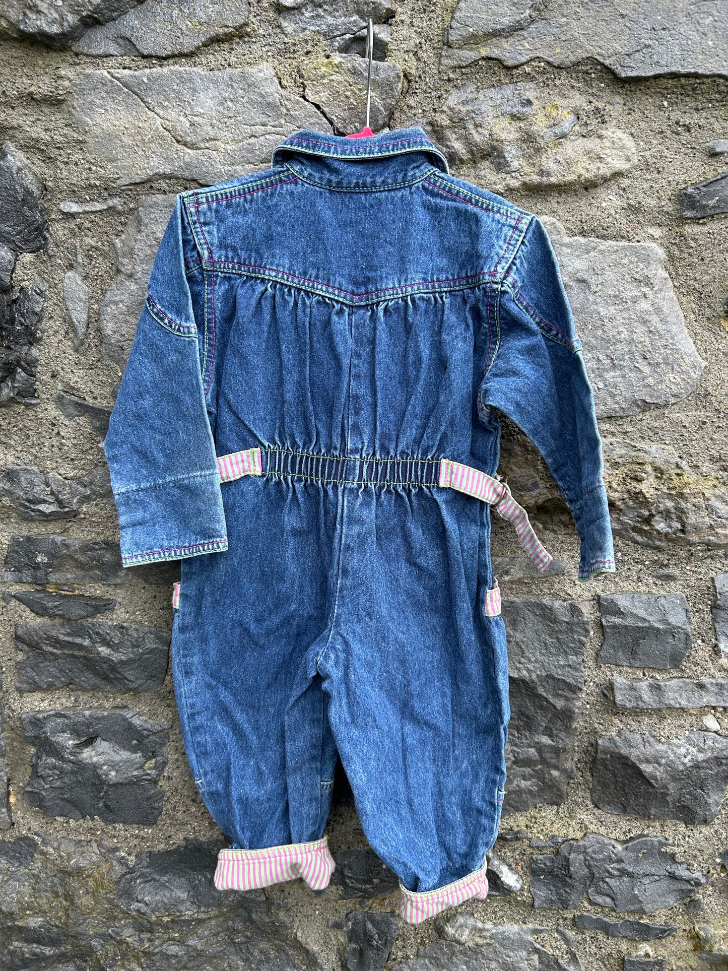 80s denim jumpsuit 18-24m (86-92cm)