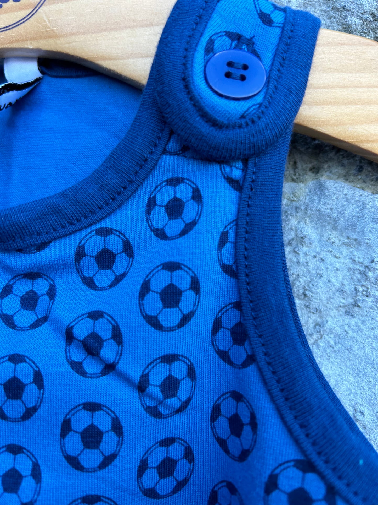 Football blue rompers 3-6m (62-68cm)