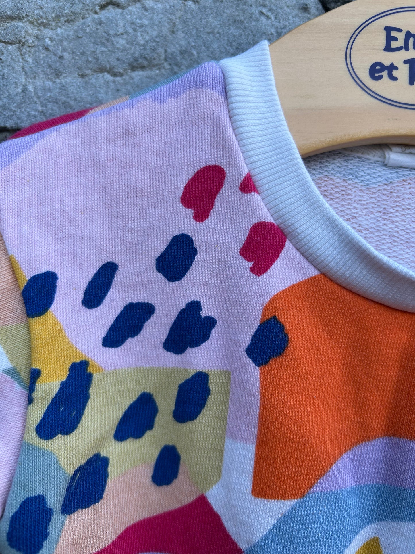 Colourful abstract sweat dress 9-12m (74-80cm)
