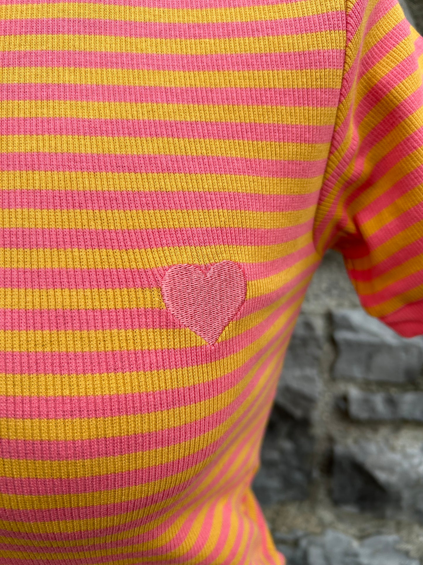 Orange stripy T-shirt uk 6-8
