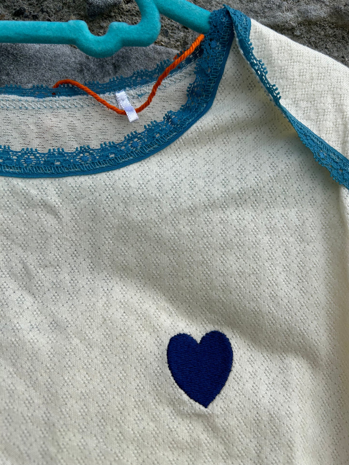 White pointelle T-shirt 8y (128cm)