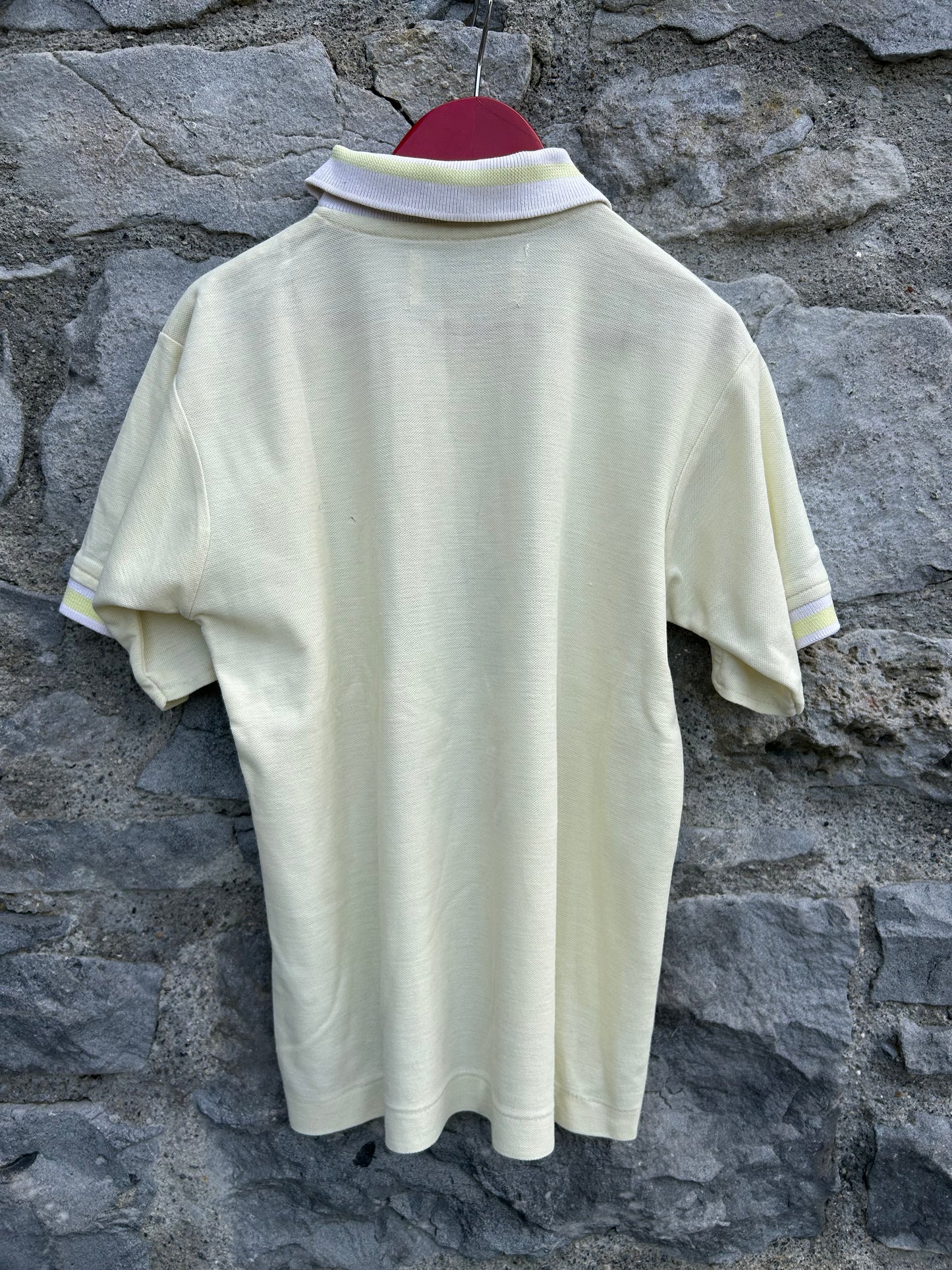 80s summer yellow polo top 7-8y (122-128cm)
