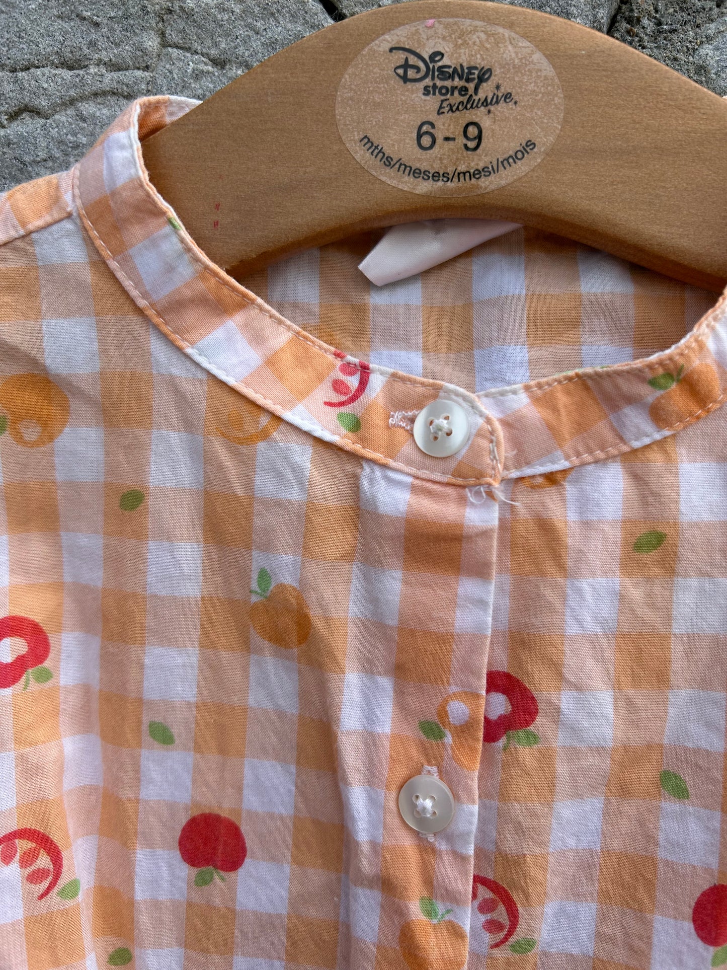 Orange check blouse 6-7y (116-122cm)