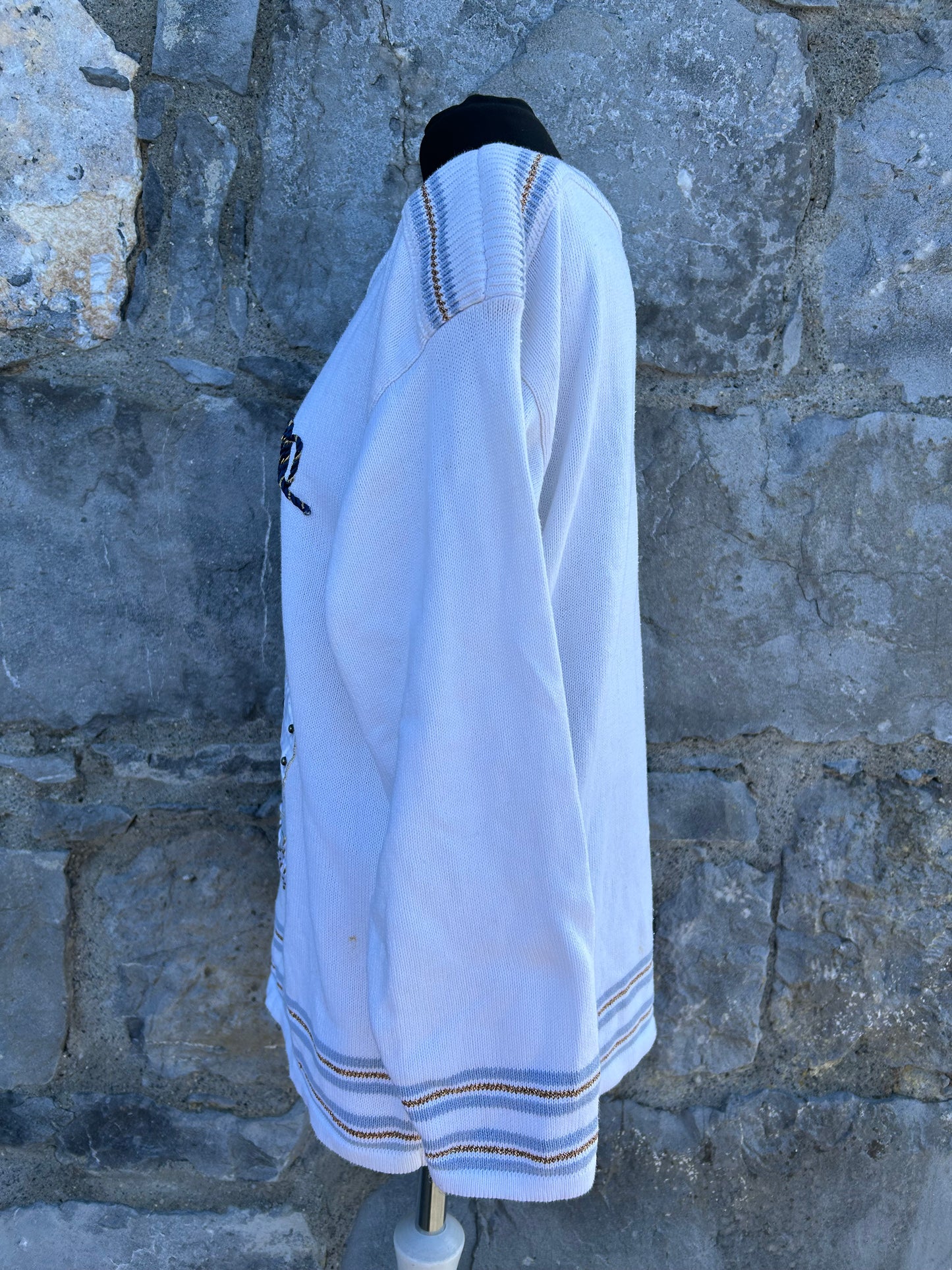 90s yacht white jumper uk 12-14