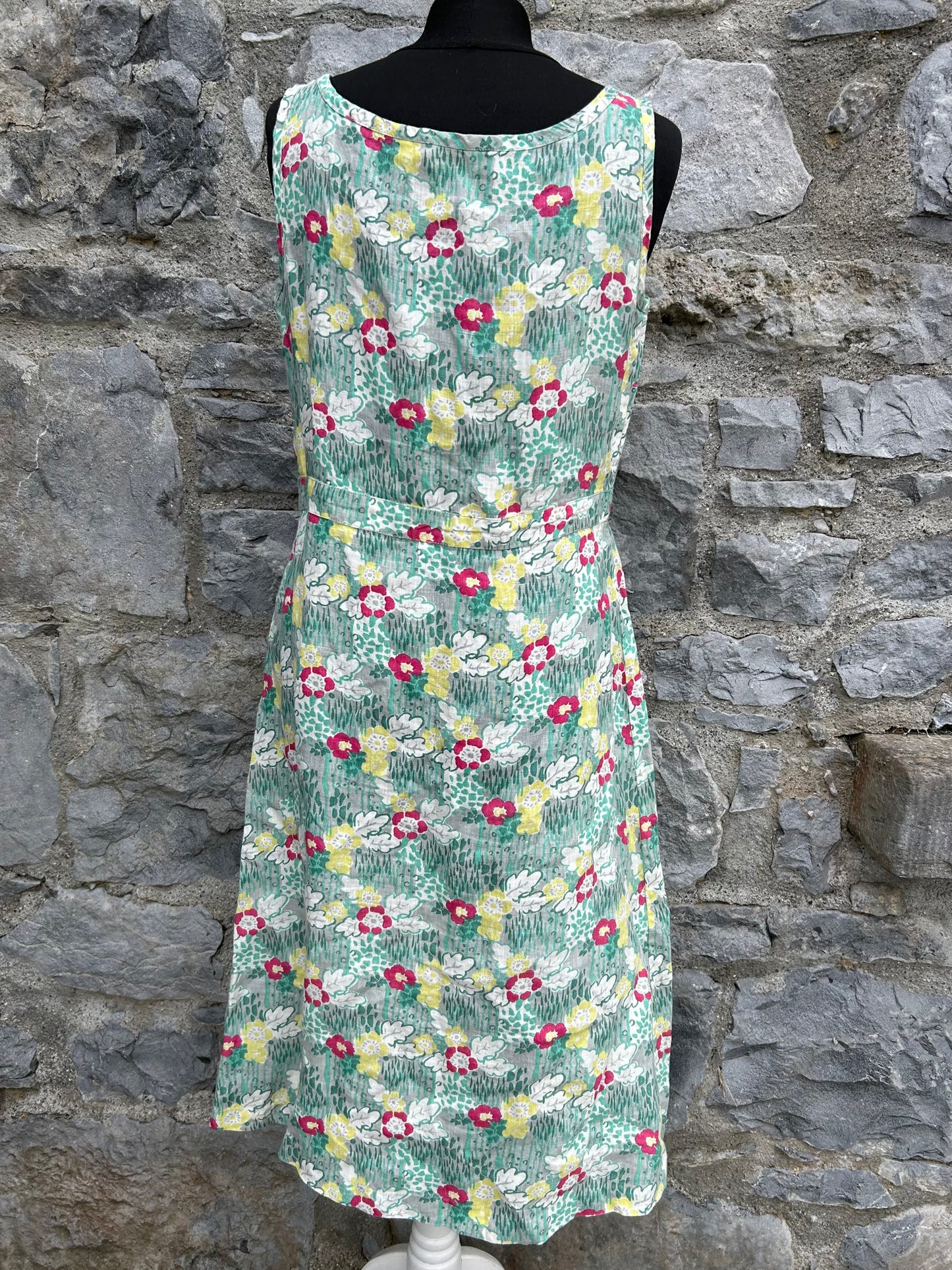 Green&grey floral dress uk 12