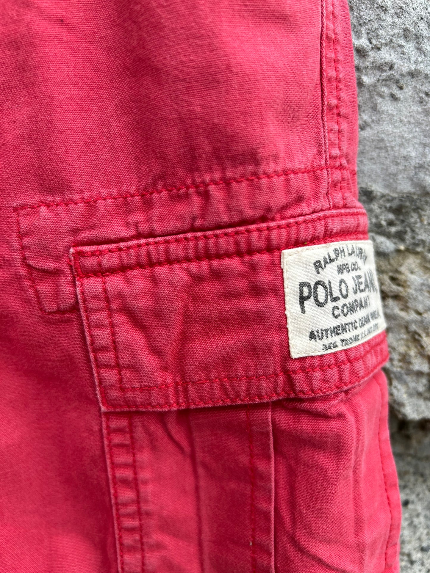 RL Red cargo shorts 6-7y (116-122cm)