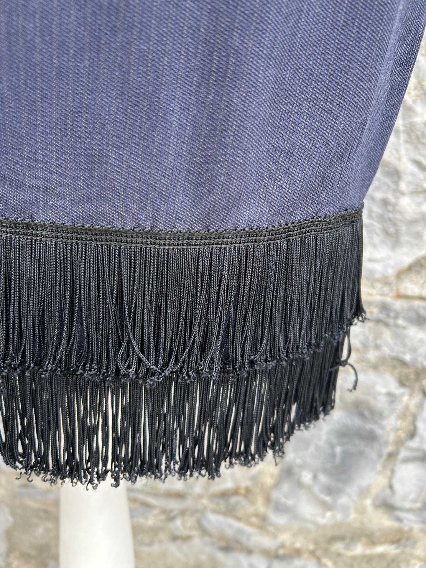 Y2K navy skirt with tassels uk 8-10