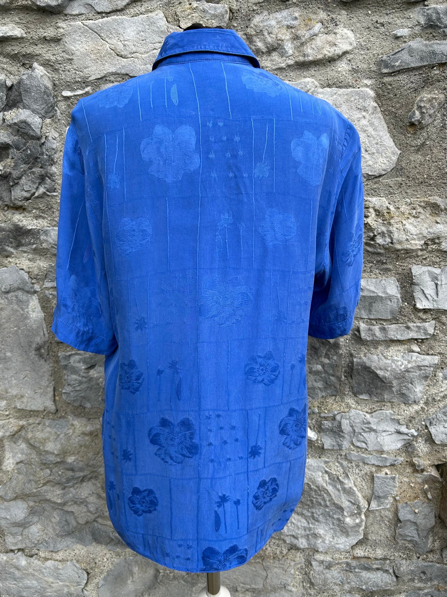 90s blue blouse uk 10-12