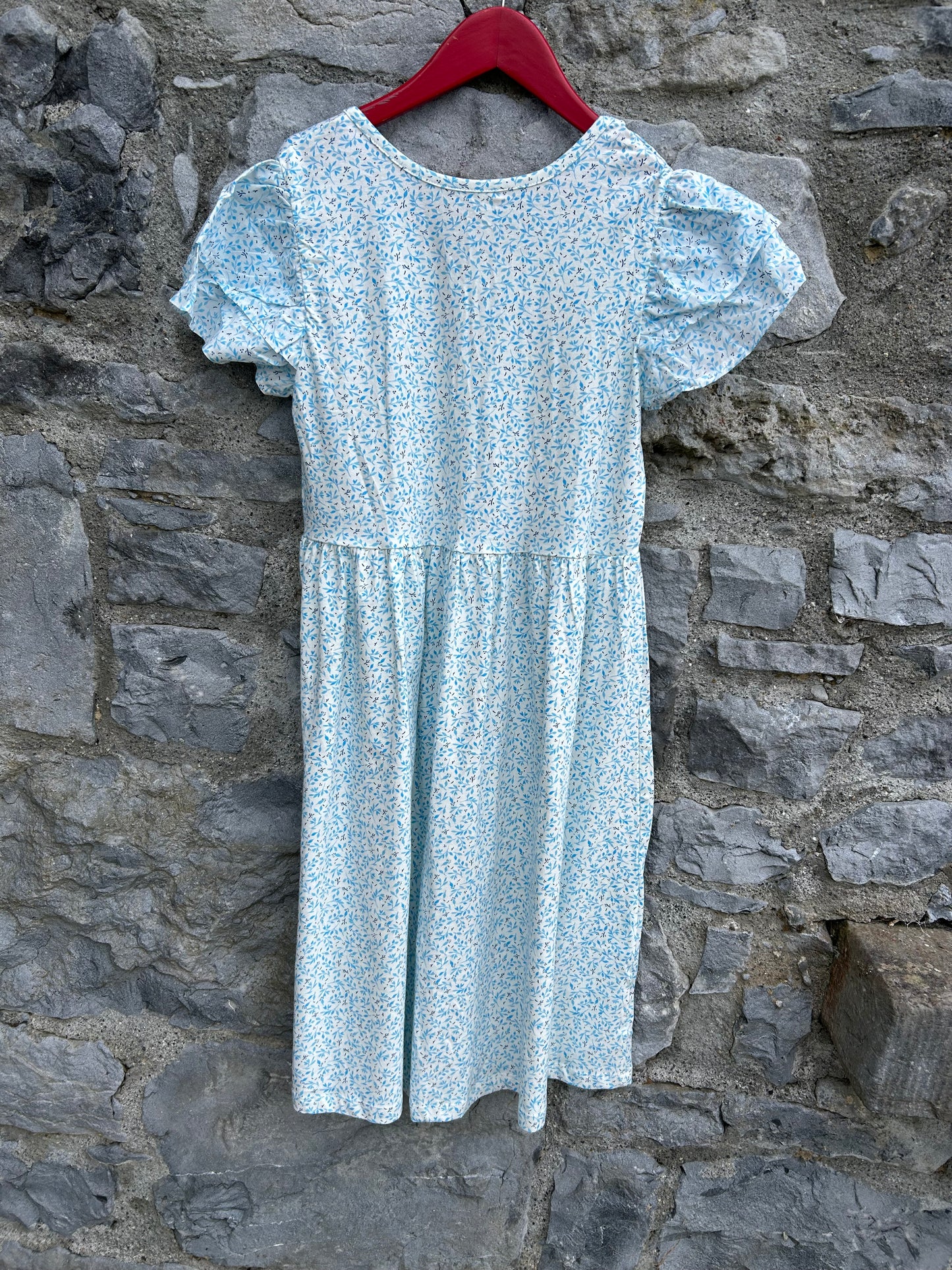 Blue small flowers dress 12-13y (152-158cm)