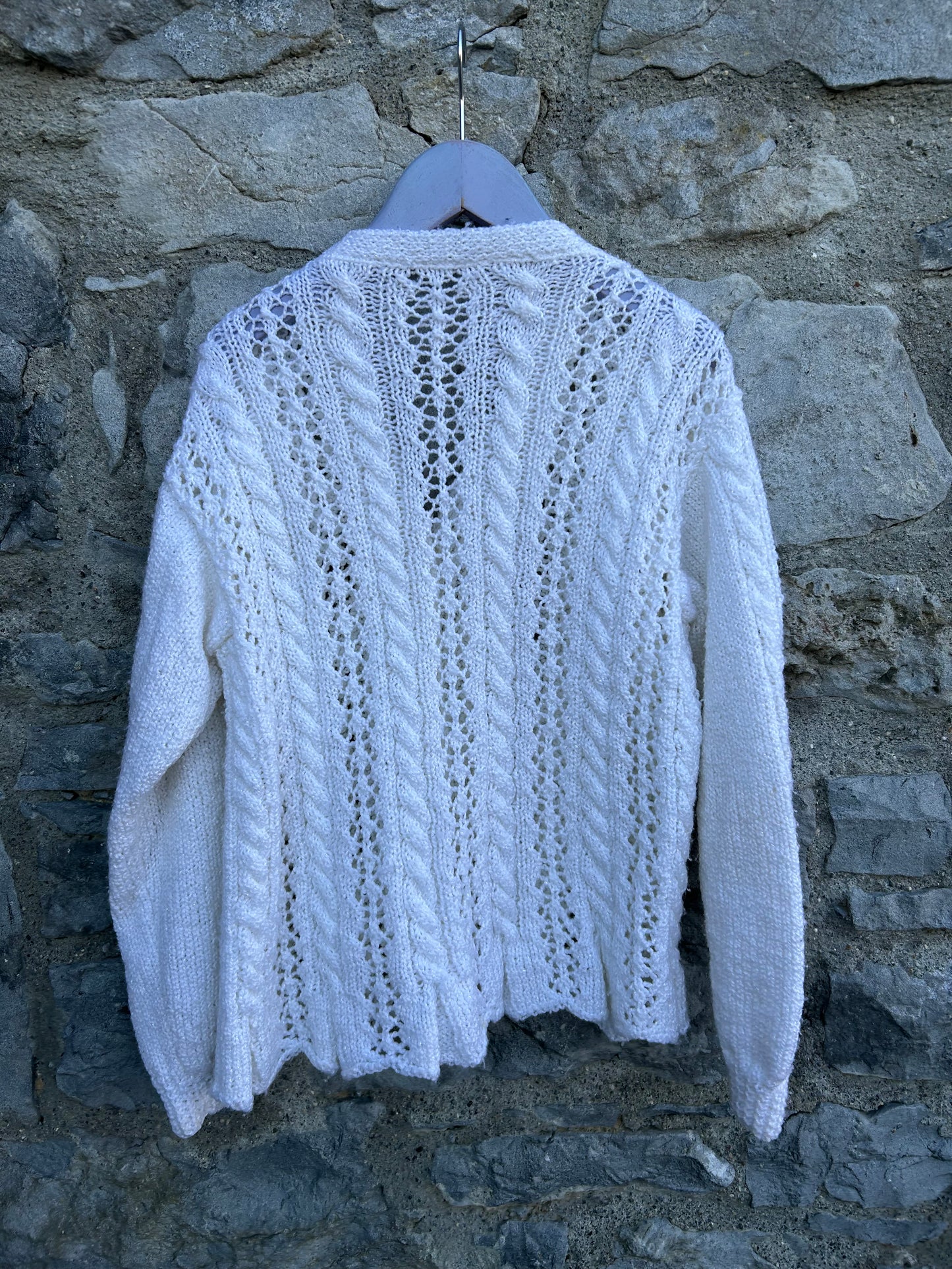 White pointelle cardigan 10-11y (140-146cm)
