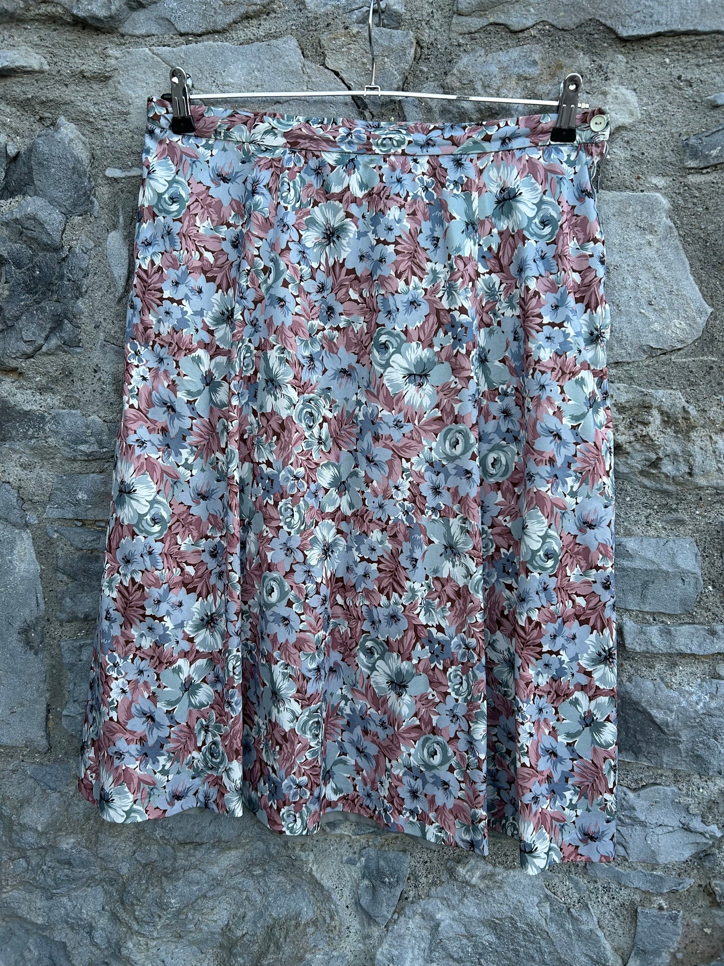 80s brown&teal skirt uk 14-16