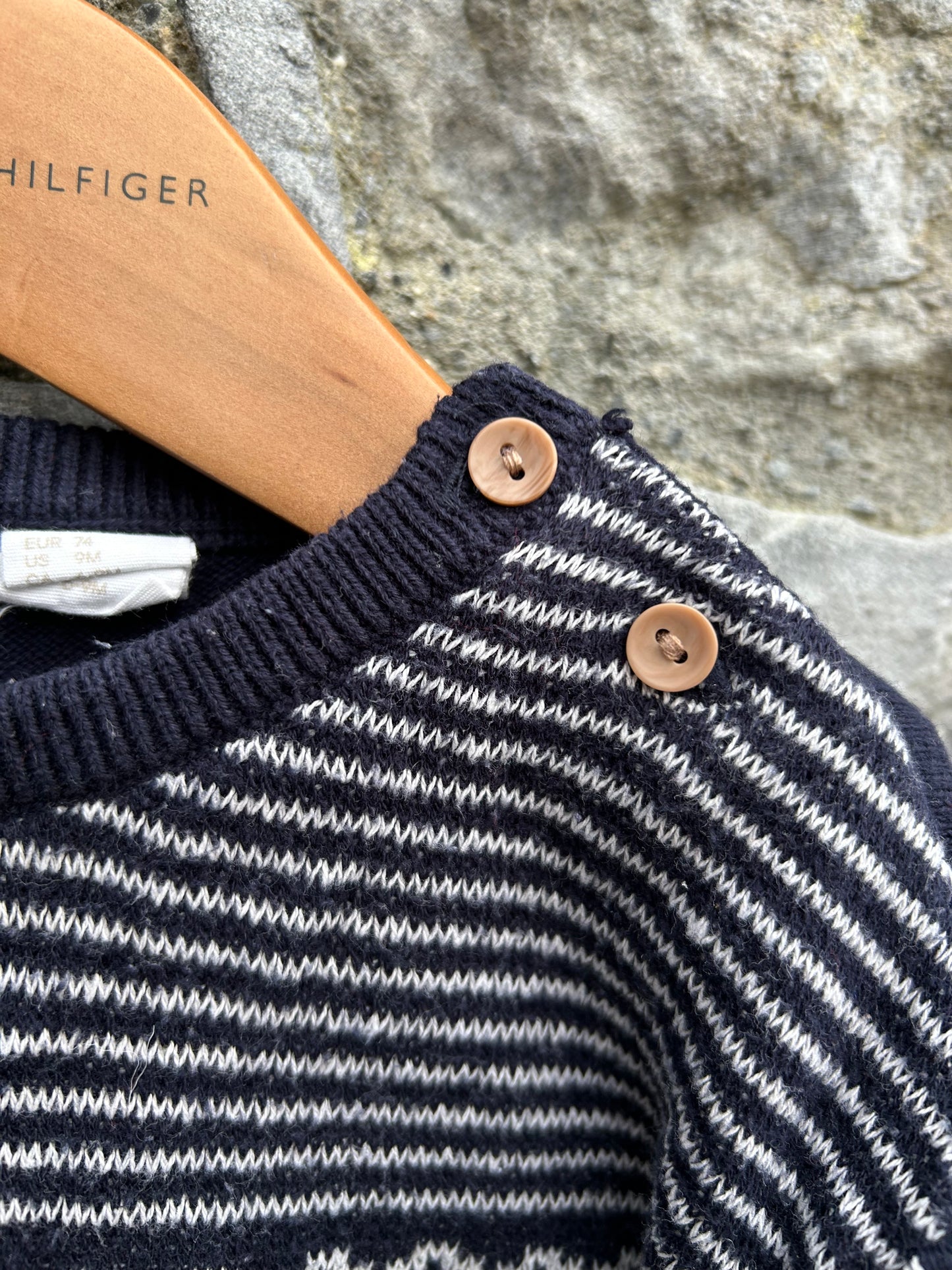 Navy geometric jumper 6-9m (68-74cm)