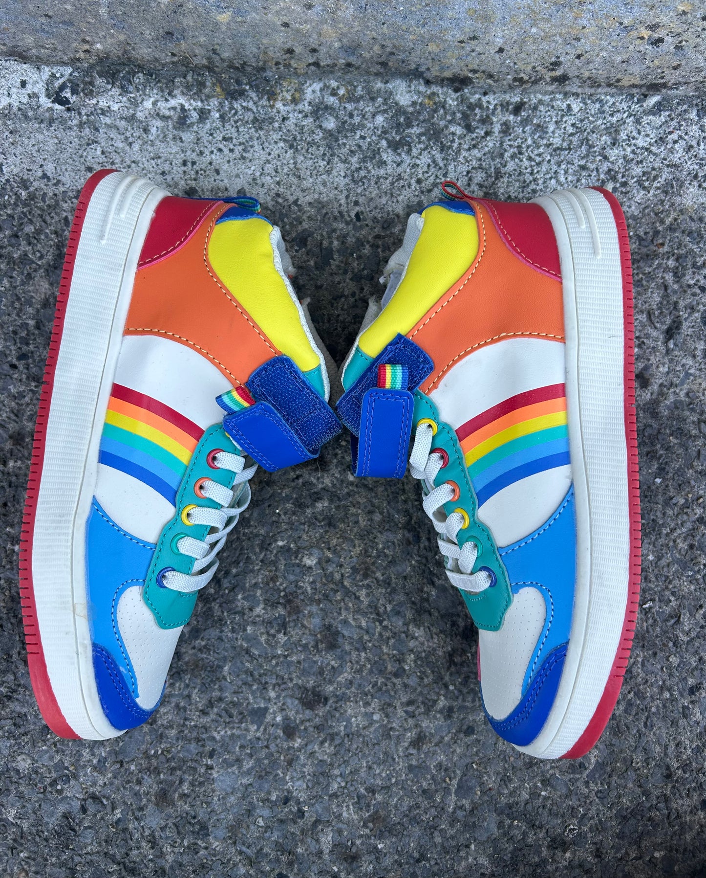 Rainbow high-top trainers uk 13 (eu 32)