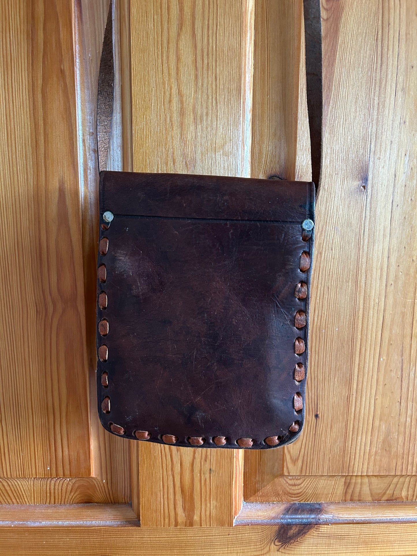 Brown leather bag