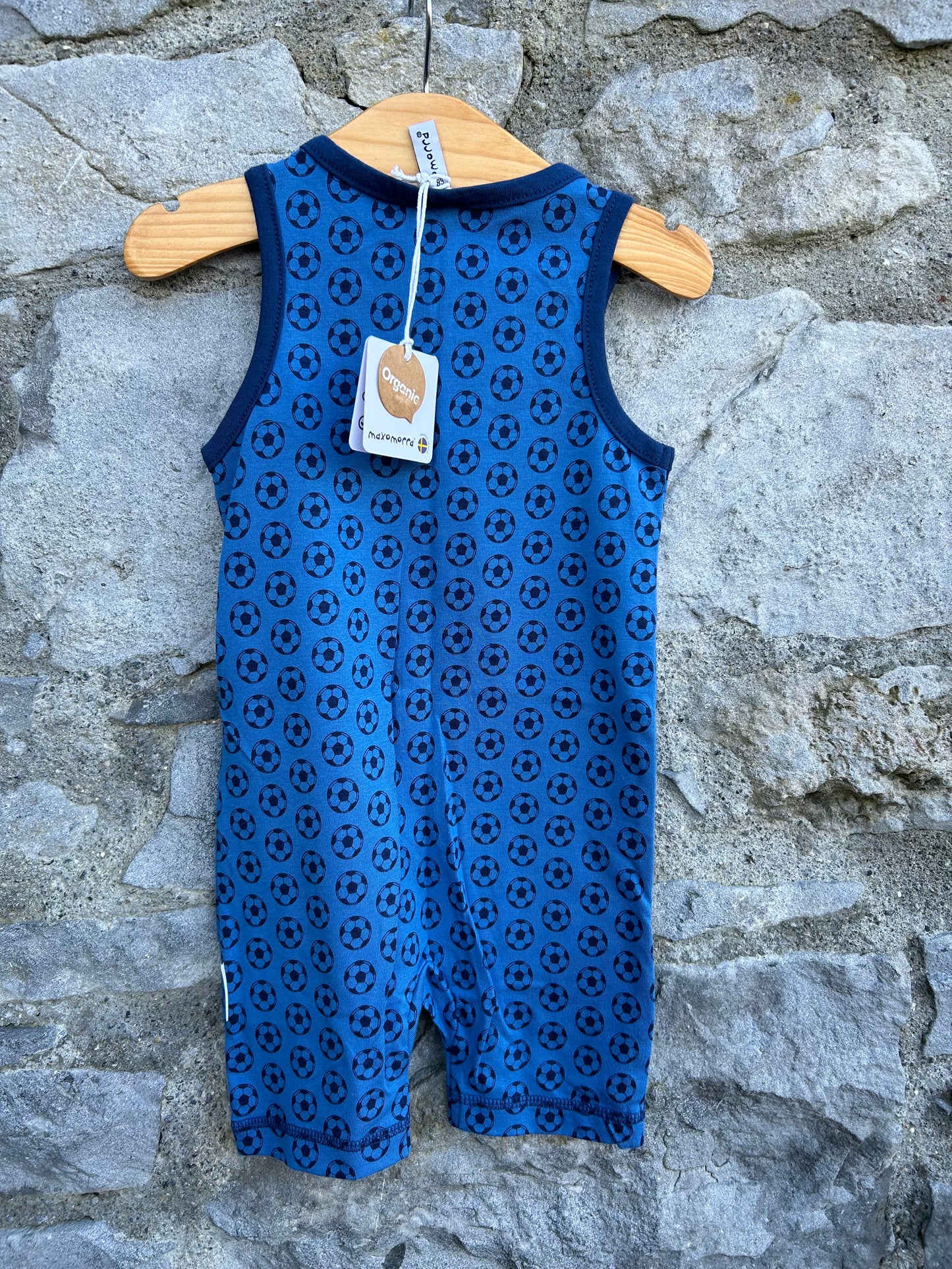 Football blue rompers 3-6m (62-68cm)