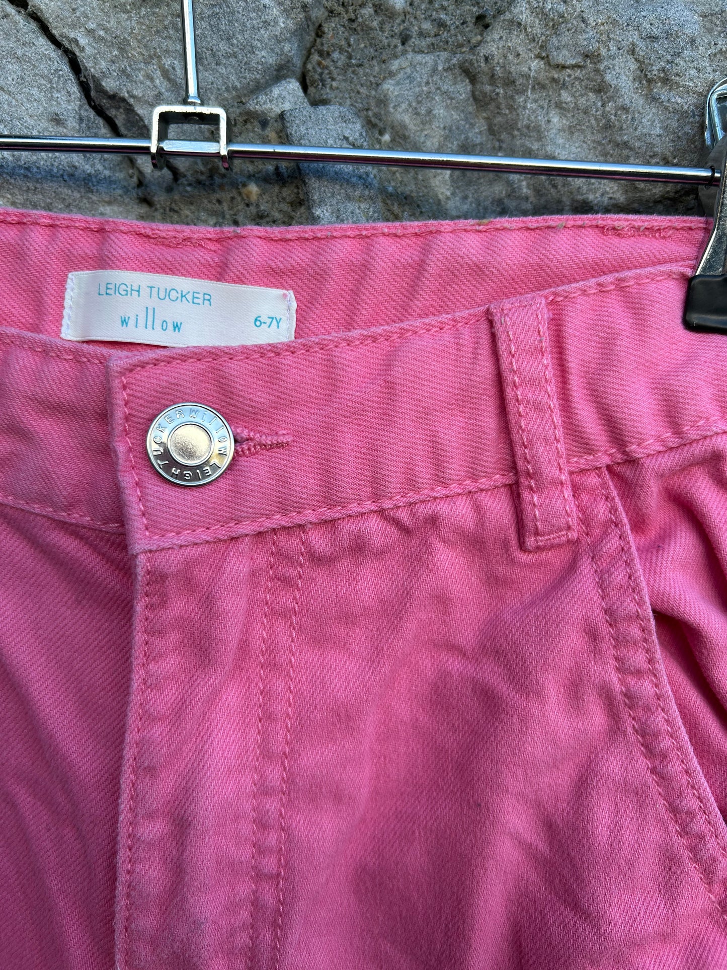 Pink wide leg jeans 6-7y (116-122cm)