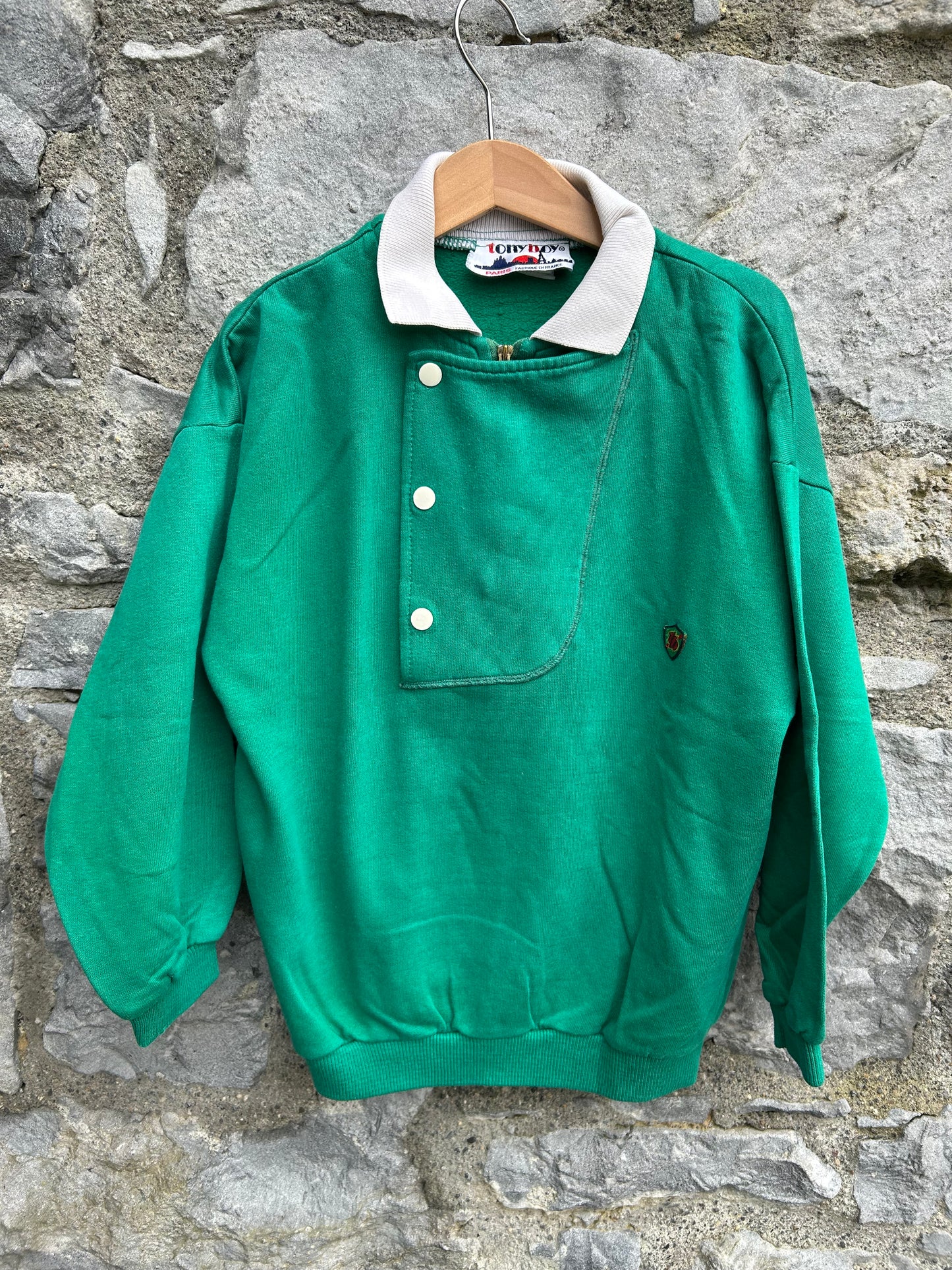 80s green sweatshirt 6-7y (116-122cm)